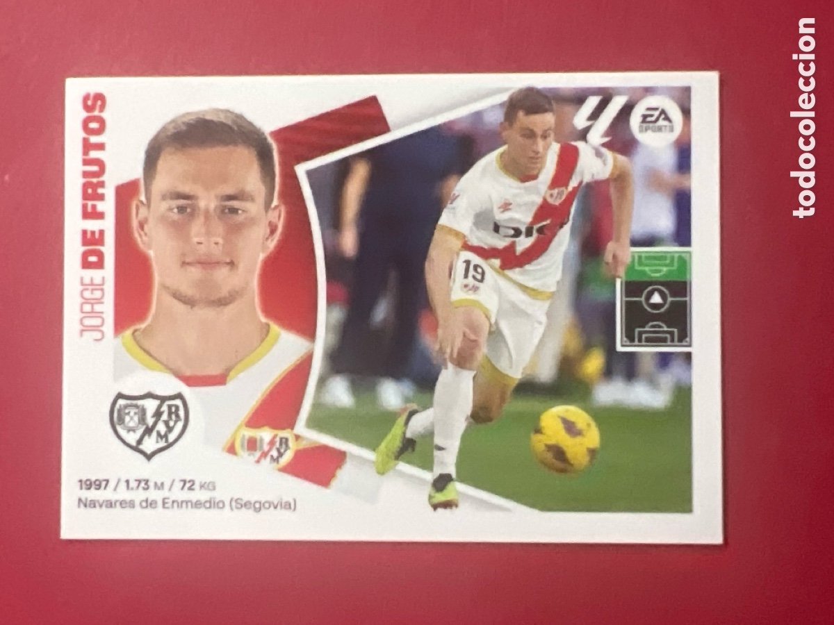 Cromos de F&uacute;tbol: C7097. 17 Jorge de Frutos, Rayo Vallecano, Panini Ediciones Liga Este 2024 2025 24 25