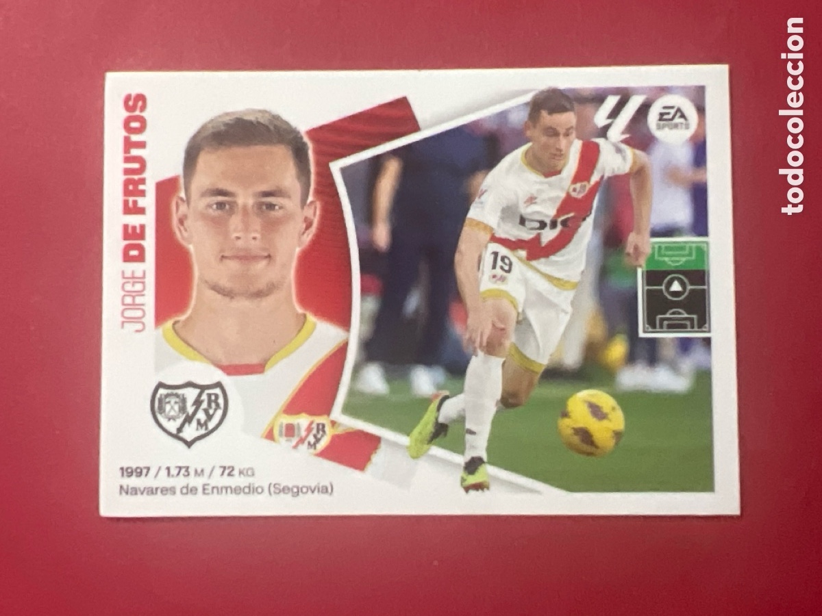 Cromos de F&uacute;tbol: C7098. 17 Jorge de Frutos, Rayo Vallecano, Panini Ediciones Liga Este 2024 2025 24 25