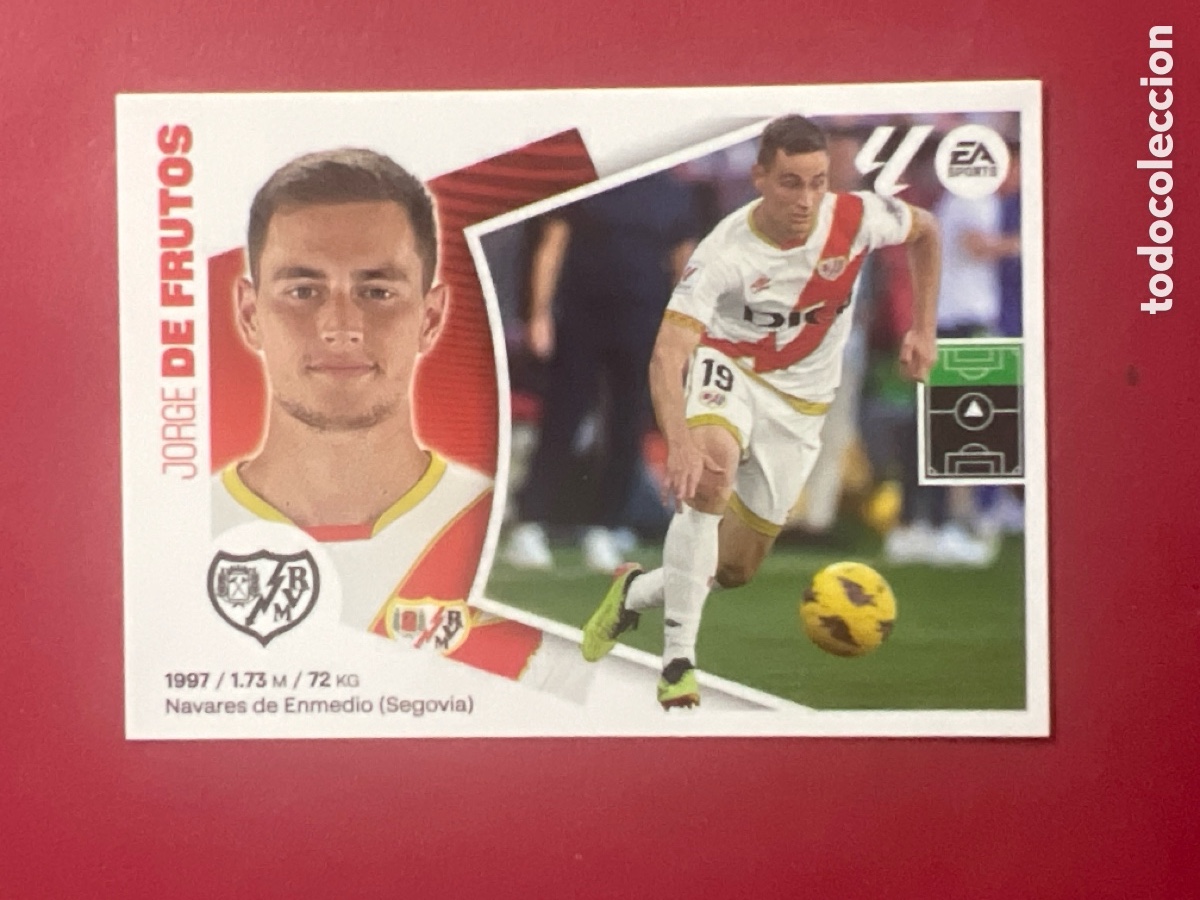 Cromos de F&uacute;tbol: C7099. 17 Jorge de Frutos, Rayo Vallecano, Panini Ediciones Liga Este 2024 2025 24 25