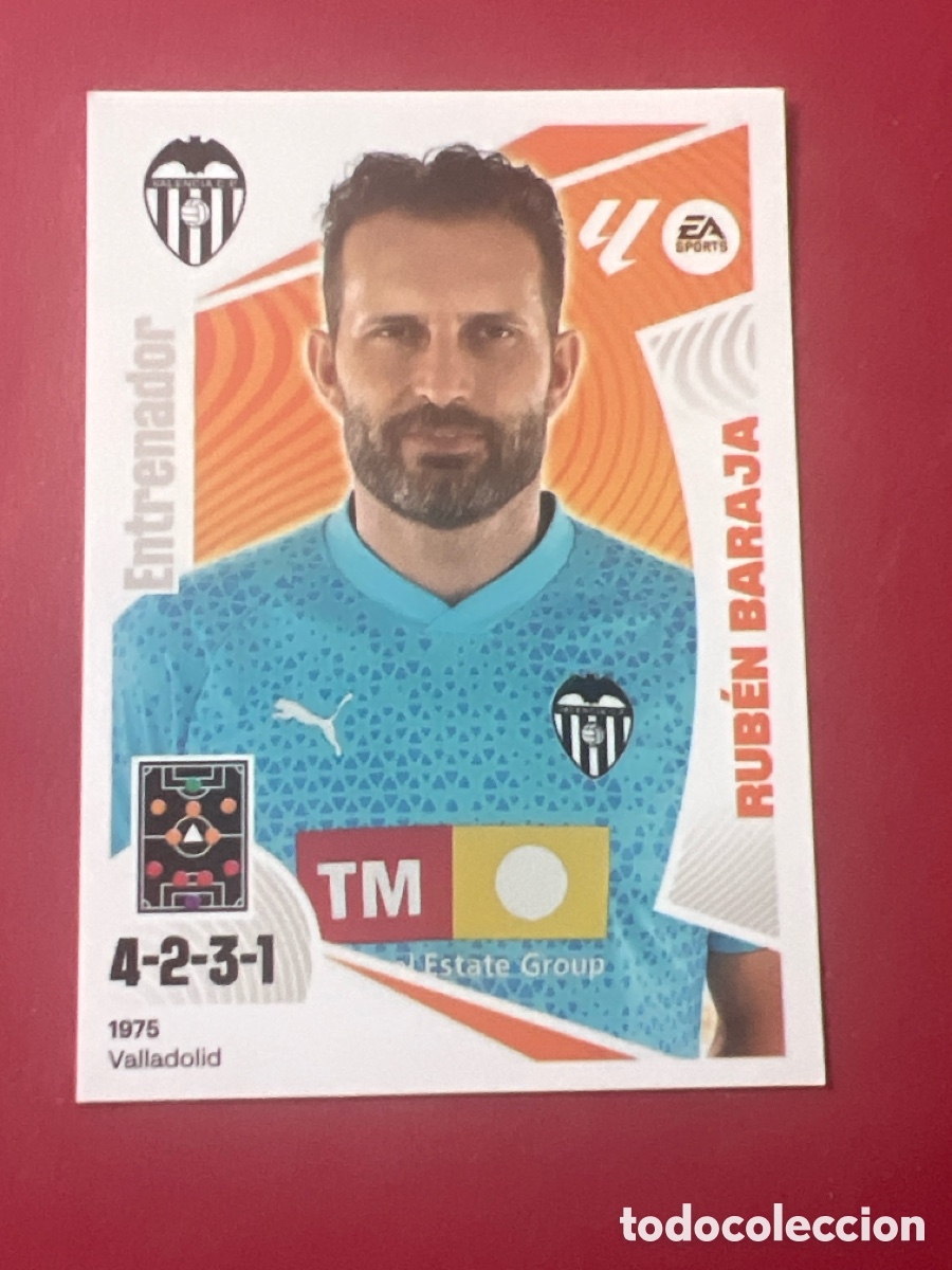 Cromos de F&uacute;tbol: C7109. RUBEN BARAJA ENTRENADOR VALENCIA N&ordm; 2 LIGA 2024 2025 ESTE 24 25 PANINI
