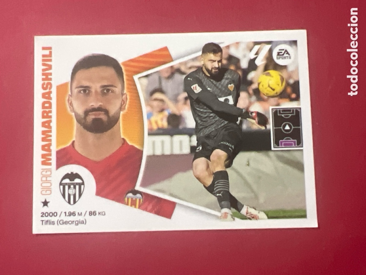Cromos de F&uacute;tbol: C7112. 3 MAMARDASHVILI VALENCIA CF LIGA ESTE 2024 2025 PANINI 24 25