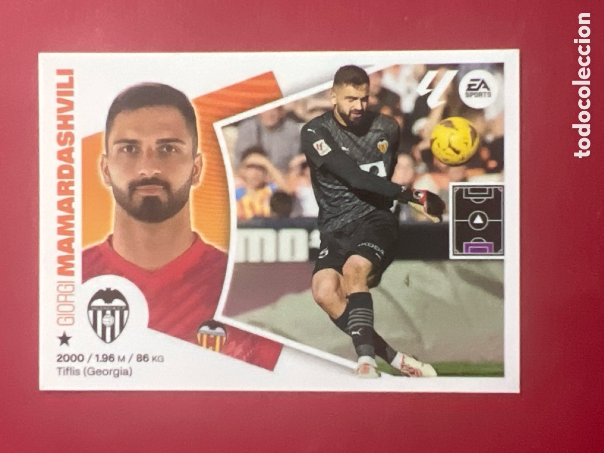 Cromos de F&uacute;tbol: C7113. 3 MAMARDASHVILI VALENCIA CF LIGA ESTE 2024 2025 PANINI 24 25