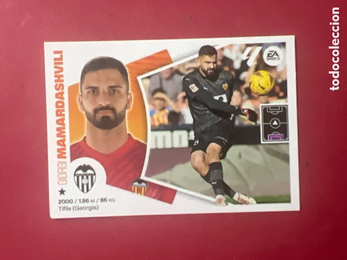 Cromos de F&uacute;tbol: C7115. 3 MAMARDASHVILI VALENCIA CF LIGA ESTE 2024 2025 PANINI 24 25