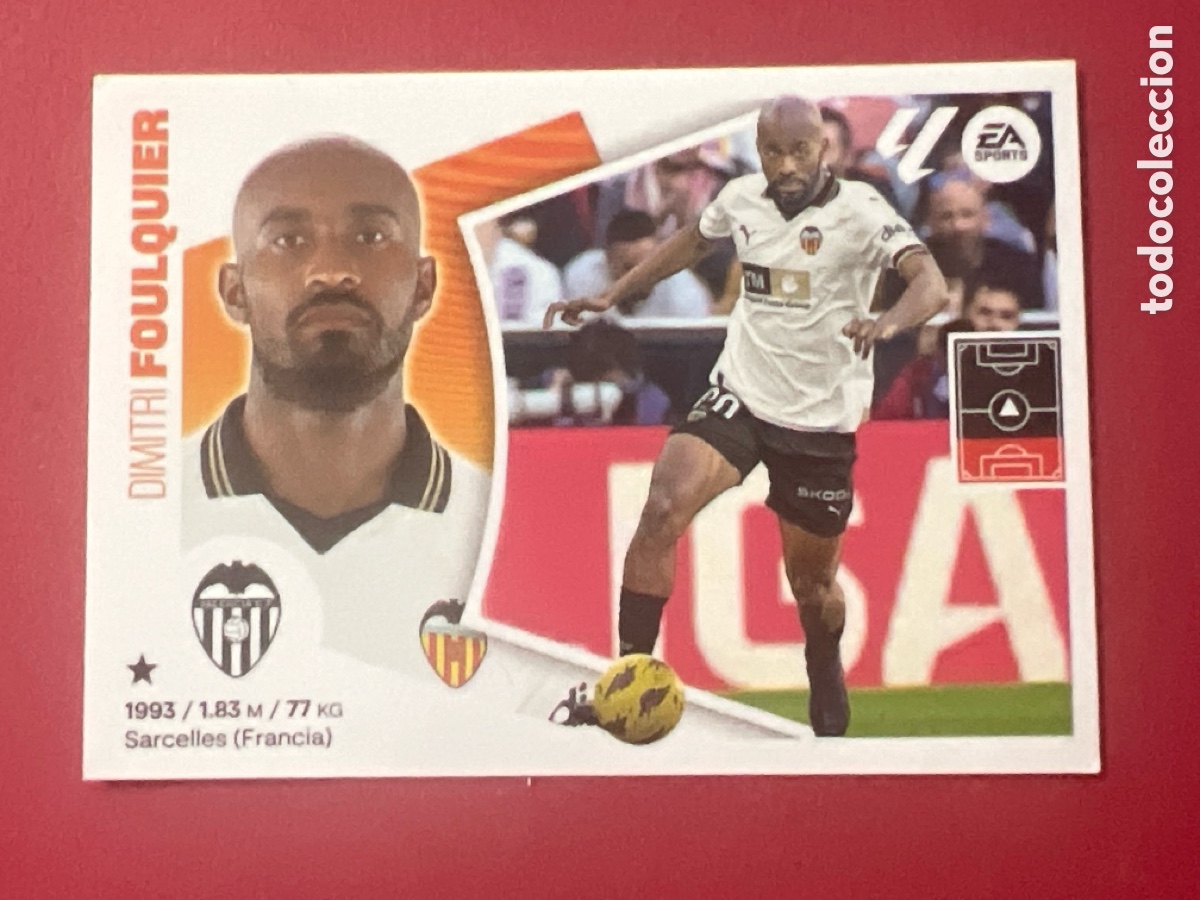 Cromos de F&uacute;tbol: C7117. 5 Foulquier, Valencia CF, Panini Ediciones Liga Este 2024 2025 24 25