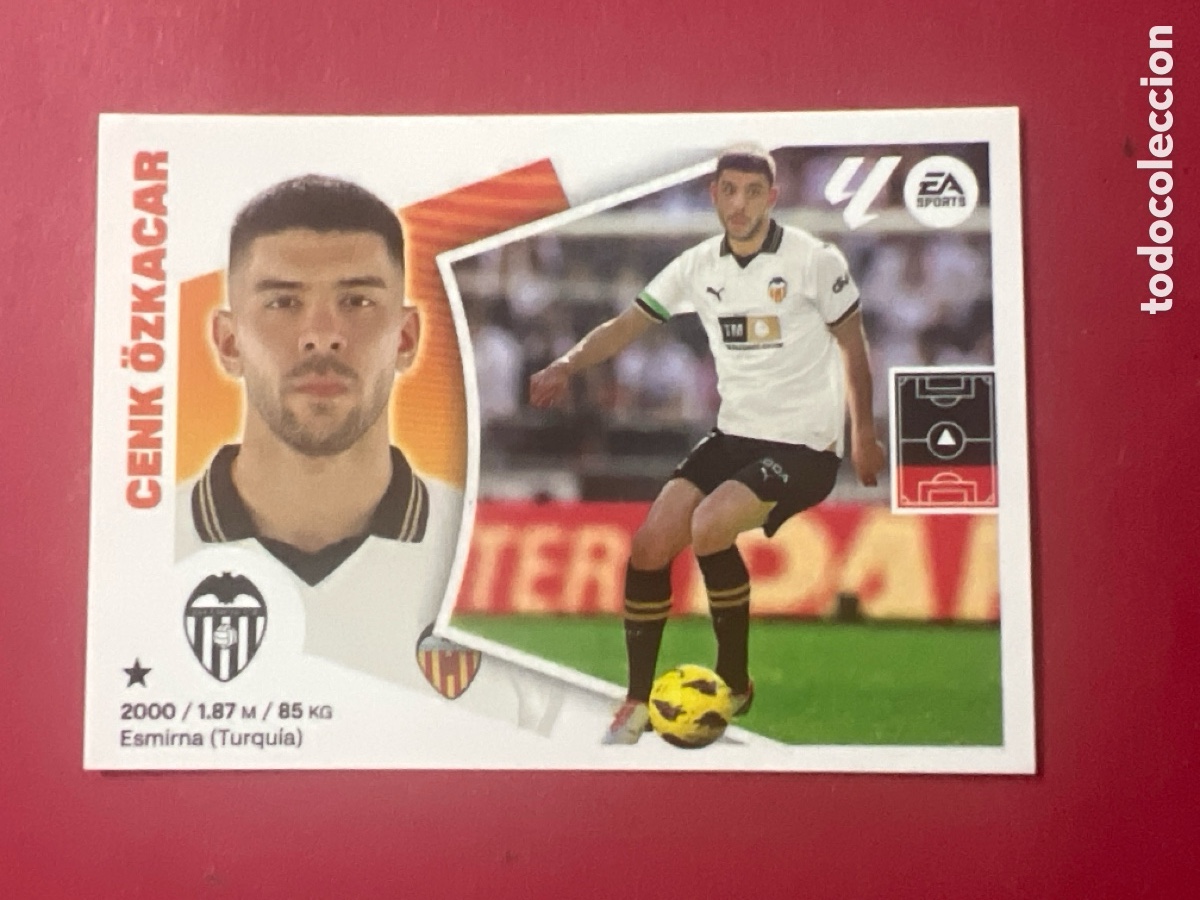 Cromos de F&uacute;tbol: C7119. 7A Cenk &Ouml;zkacar, Valencia CF, Panini Ediciones Liga Este 2024 2025 24 25, 7 A
