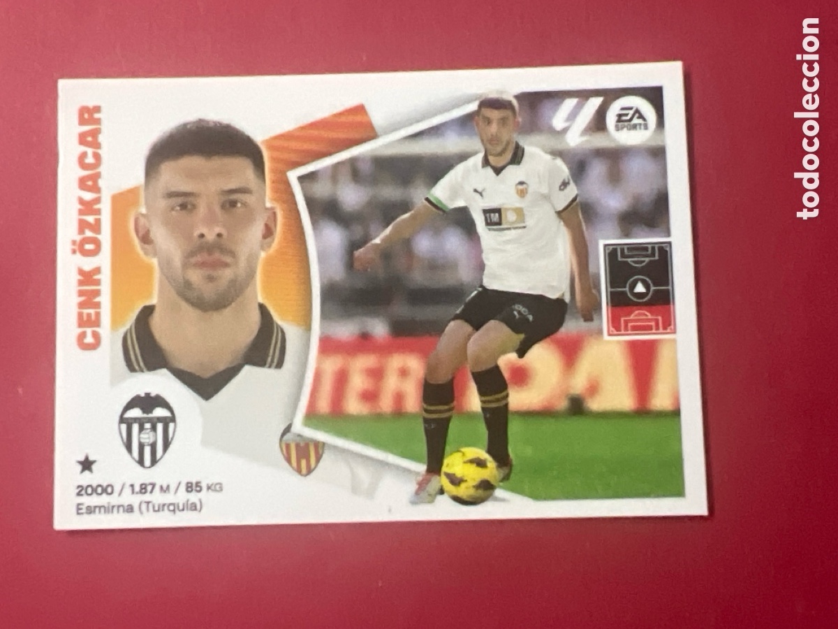 Cromos de F&uacute;tbol: C7121. 7A Cenk &Ouml;zkacar, Valencia CF, Panini Ediciones Liga Este 2024 2025 24 25, 7 A
