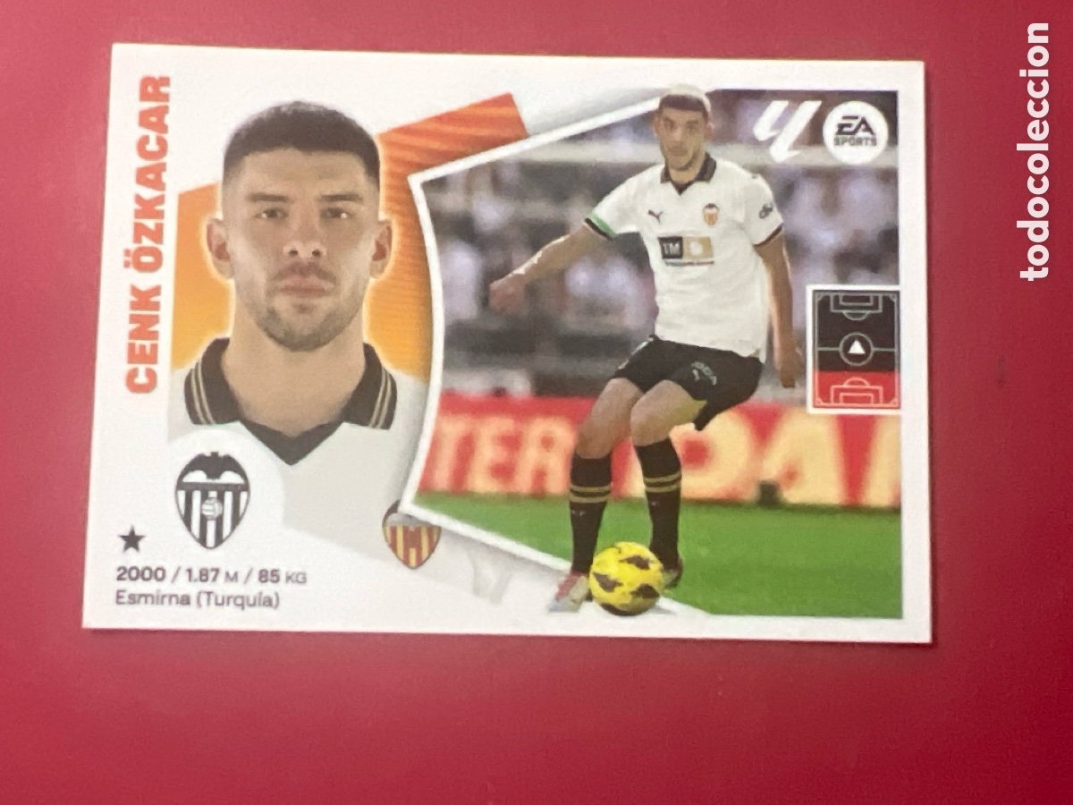 Cromos de F&uacute;tbol: C7122. 7A Cenk &Ouml;zkacar, Valencia CF, Panini Ediciones Liga Este 2024 2025 24 25, 7 A