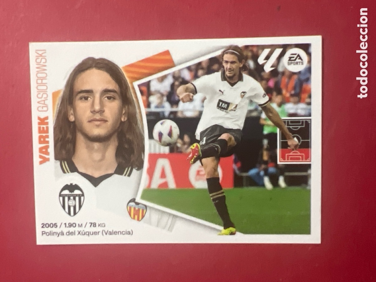 Cromos de F&uacute;tbol: C7123. N&ordm; 7B YAREK VALENCIA LIGA ESTE 24 25 2024 2025 SIN PEGAR NUNCA PEGADO