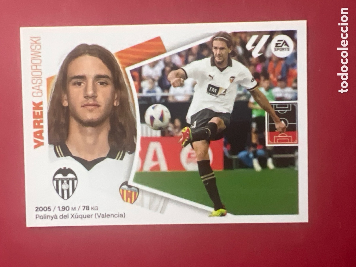 Cromos de F&uacute;tbol: C7124. N&ordm; 7B YAREK VALENCIA LIGA ESTE 24 25 2024 2025 SIN PEGAR NUNCA PEGADO
