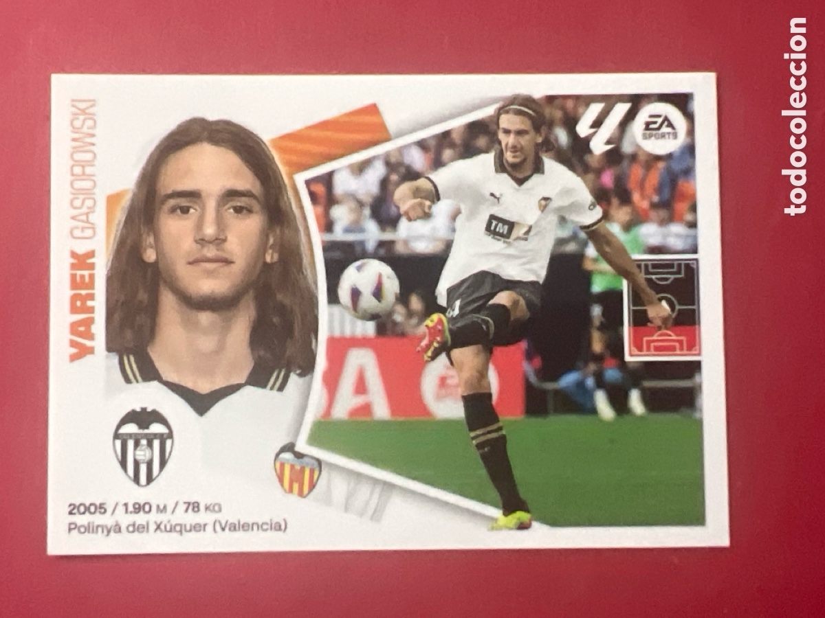 Cromos de F&uacute;tbol: C7125. N&ordm; 7B YAREK VALENCIA LIGA ESTE 24 25 2024 2025 SIN PEGAR NUNCA PEGADO