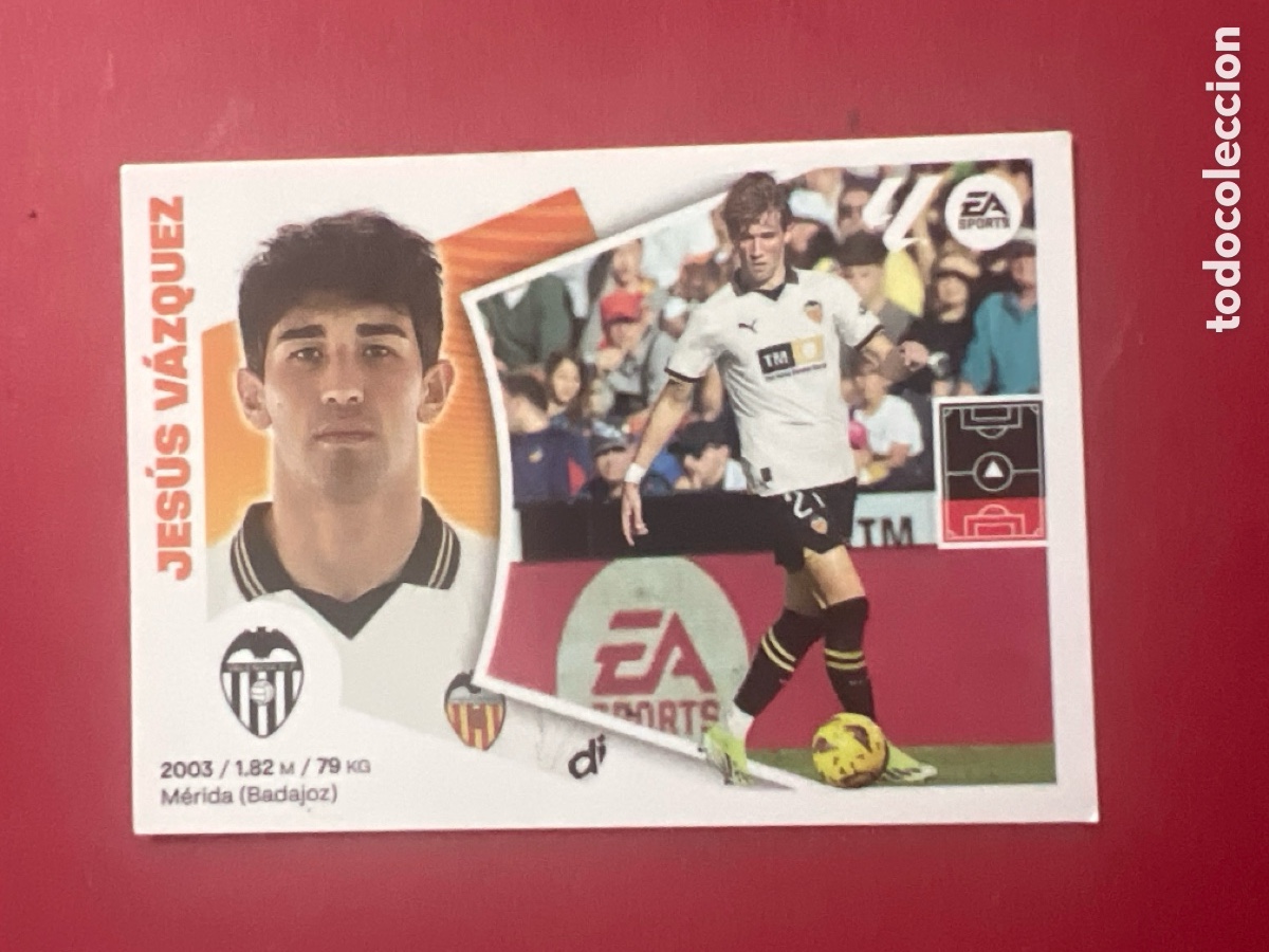 Football Stickers: C7130. 9B Jes&uacute;s V&aacute;zquez, Valencia CF, Panini Ediciones Liga Este 2024 2025 24 25, 9 B