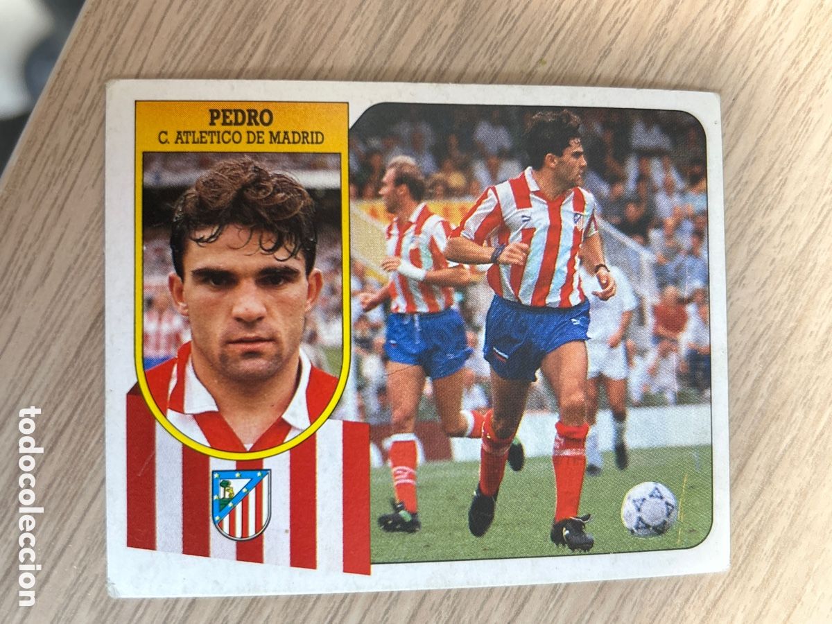 Football Stickers: PEDRO ATLETICO DE MADRID LIGA ESTE 1991 1992 91 92 NUNCA PEGADO SIN PEGAR CARTON