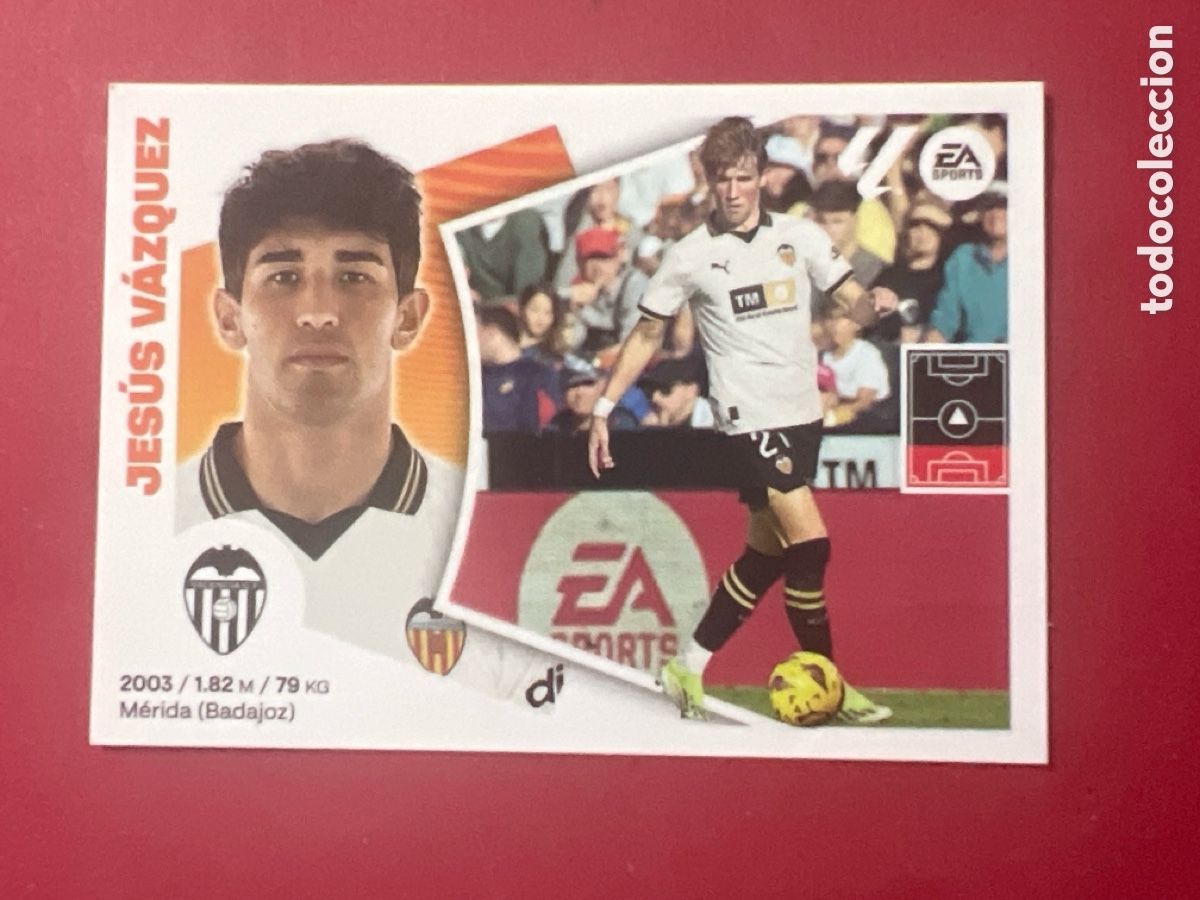 Football Stickers: C7131. 9B Jes&uacute;s V&aacute;zquez, Valencia CF, Panini Ediciones Liga Este 2024 2025 24 25, 9 B