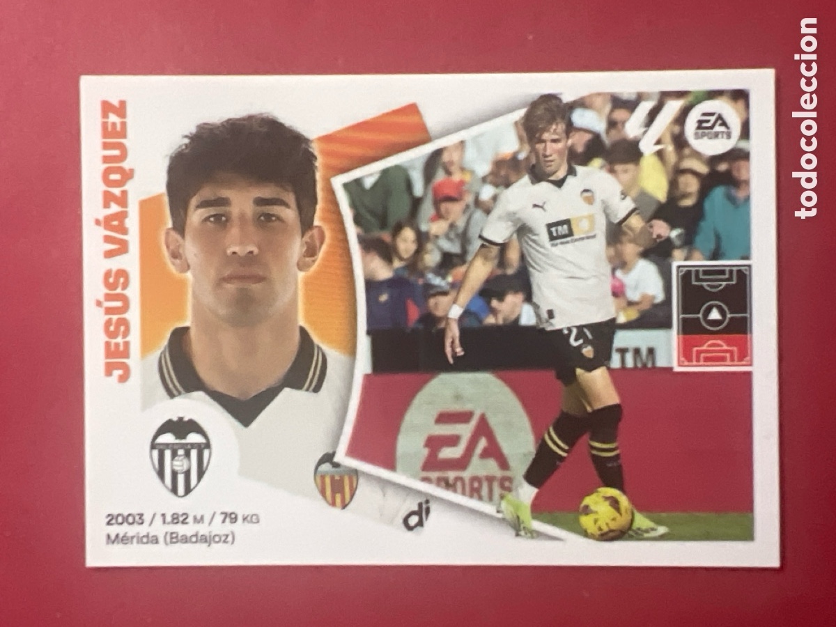 Football Stickers: C7132. 9B Jes&uacute;s V&aacute;zquez, Valencia CF, Panini Ediciones Liga Este 2024 2025 24 25, 9 B