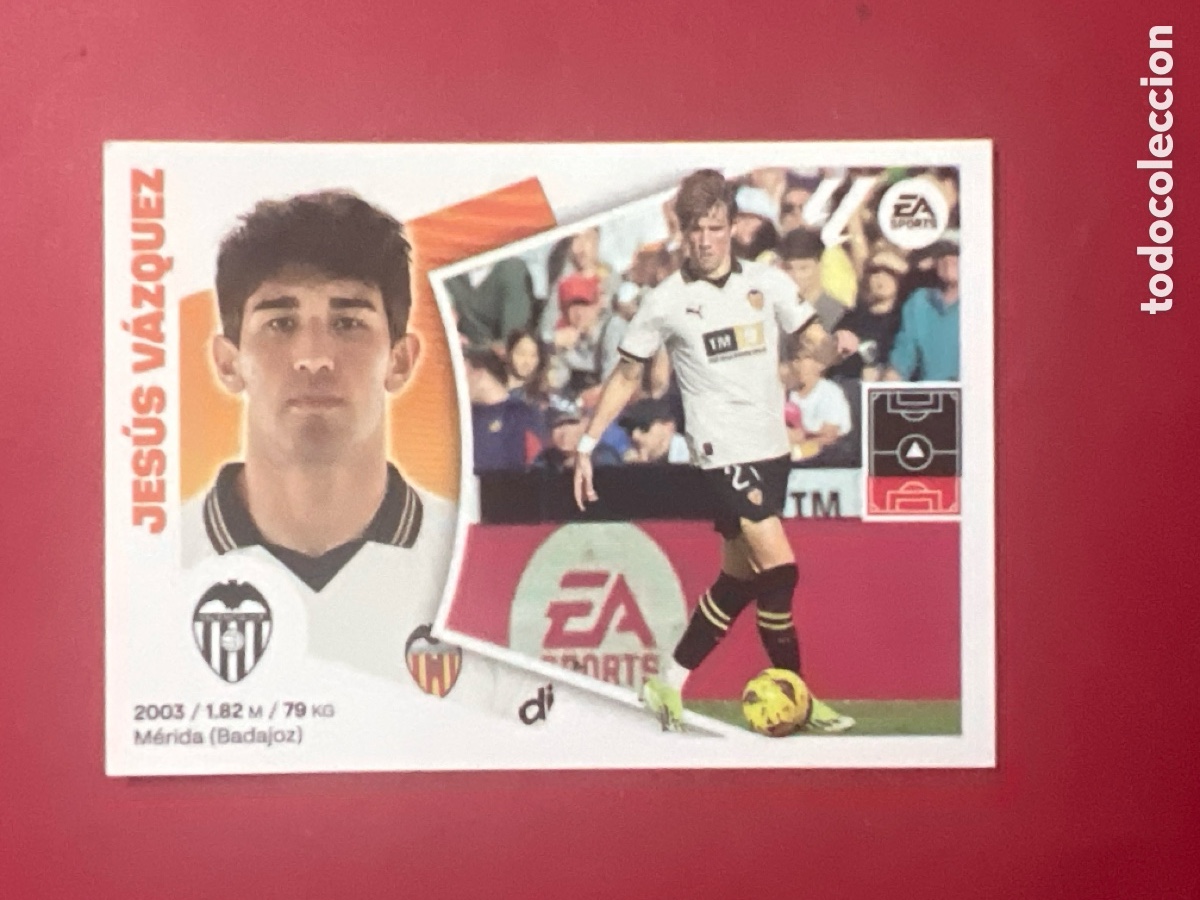 Football Stickers: C7133. 9B Jes&uacute;s V&aacute;zquez, Valencia CF, Panini Ediciones Liga Este 2024 2025 24 25, 9 B
