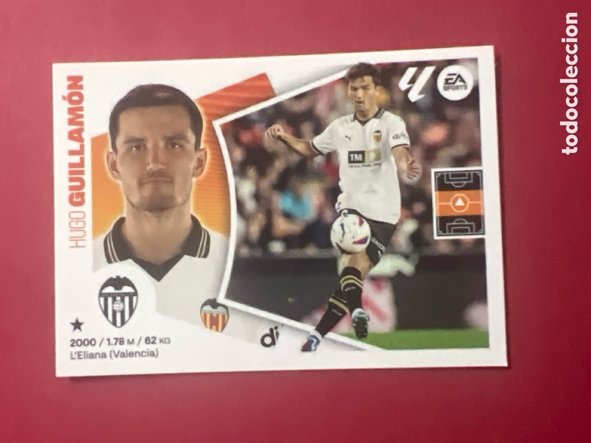 Cromos de F&uacute;tbol: C7142. 11 Guillam&oacute;n, Valencia CF, Panini Ediciones Liga Este 2024 2025 24 25