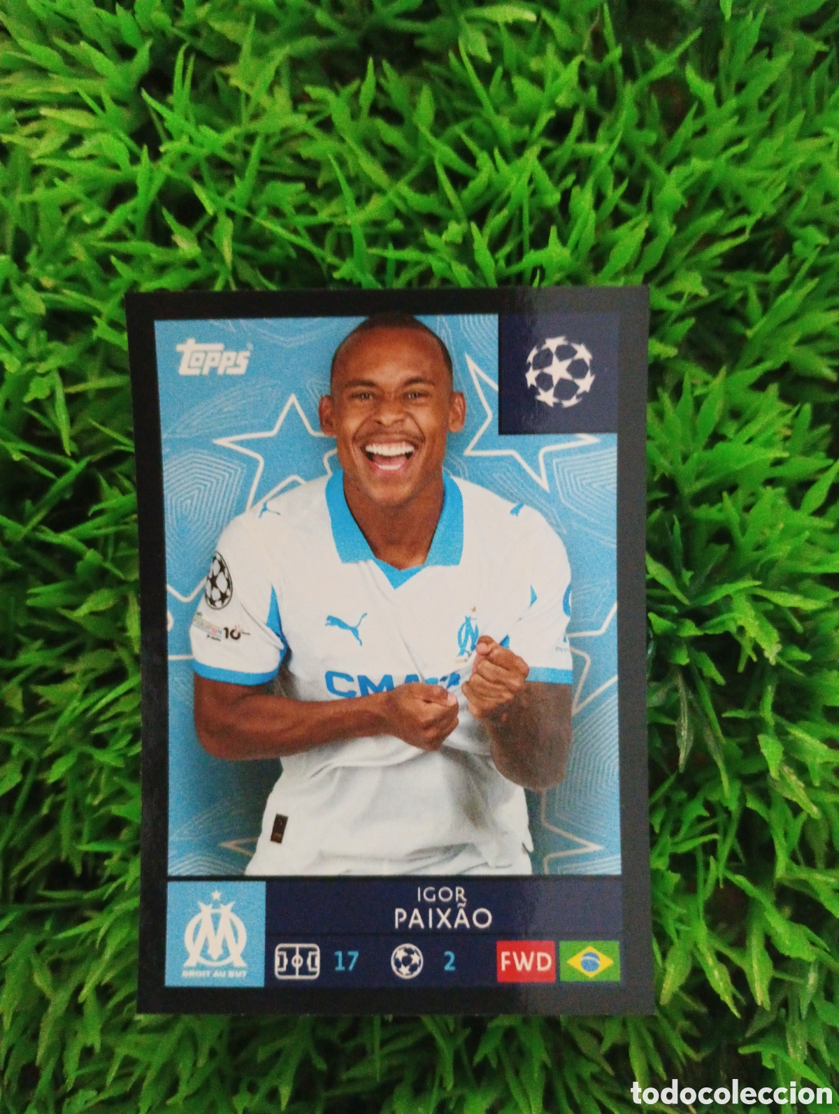 Cromos de F&uacute;tbol: Paixao Olympique Marsella PARALELA NEGRA Champions League 25-26 # 350 NUNCA PEGADO