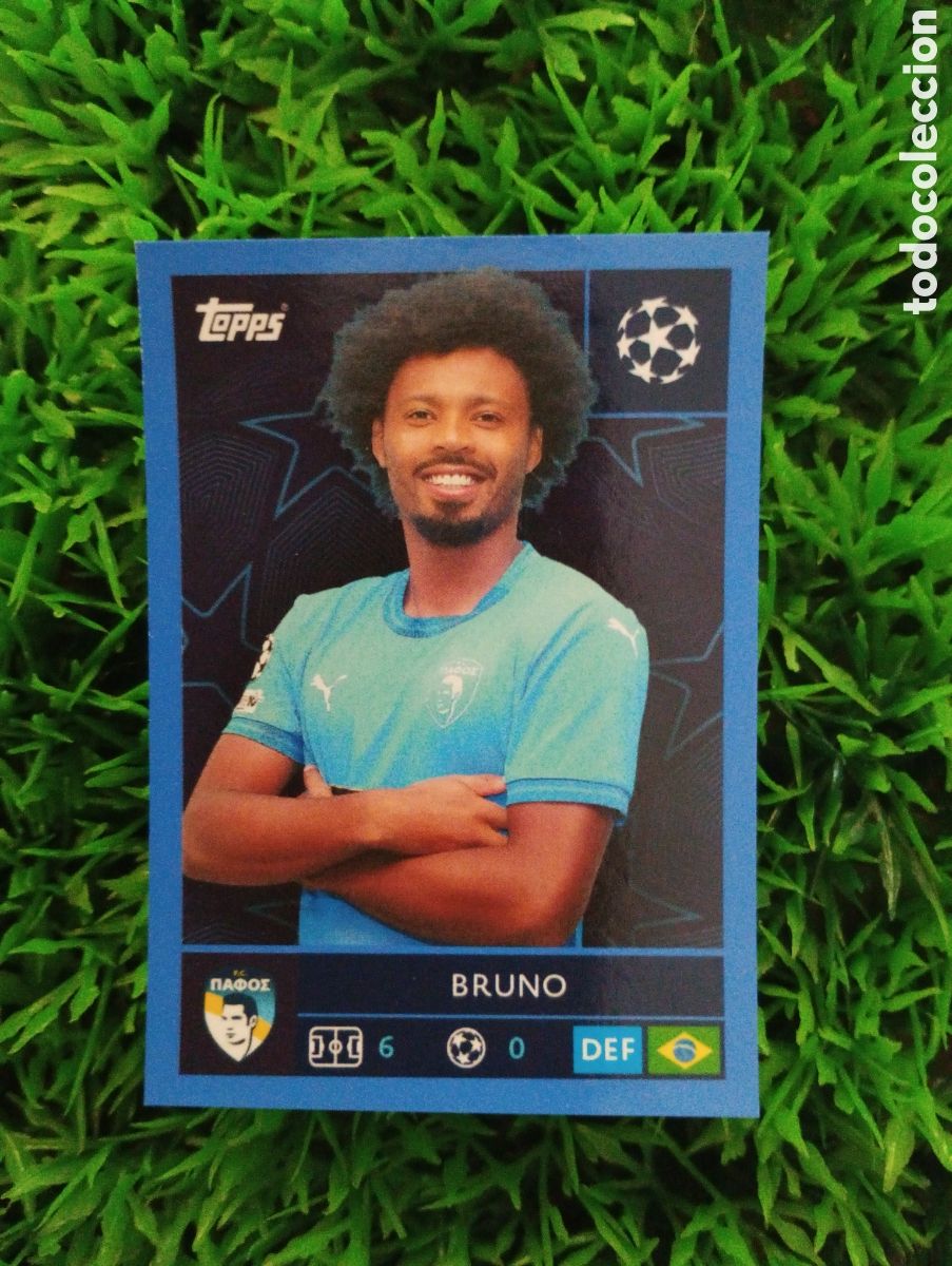 Cromos de F&uacute;tbol: Bruno Pafos PARALELA AZUL Champions League 25-26 # 532 NUNCA PEGADO