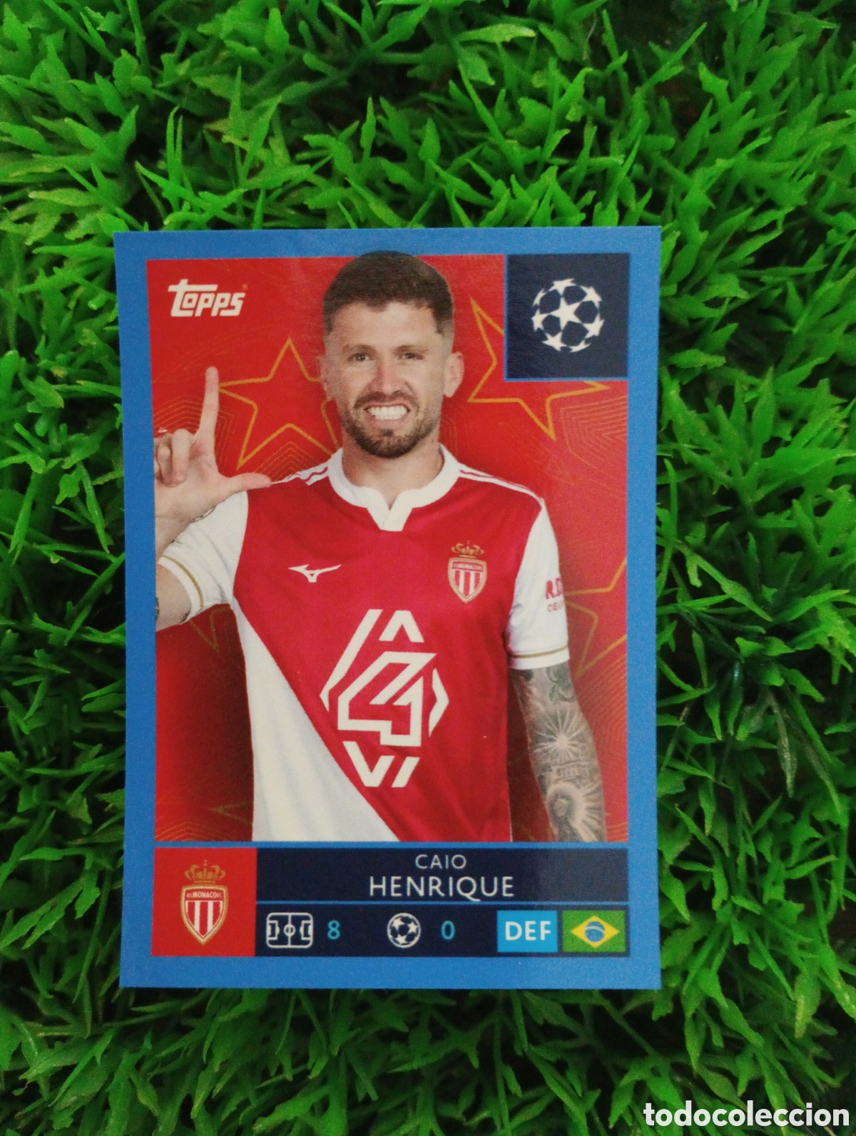 Cromos de F&uacute;tbol: Henrique Monaco PARALELA AZUL Champions League 25-26 # 73 NUNCA PEGADO