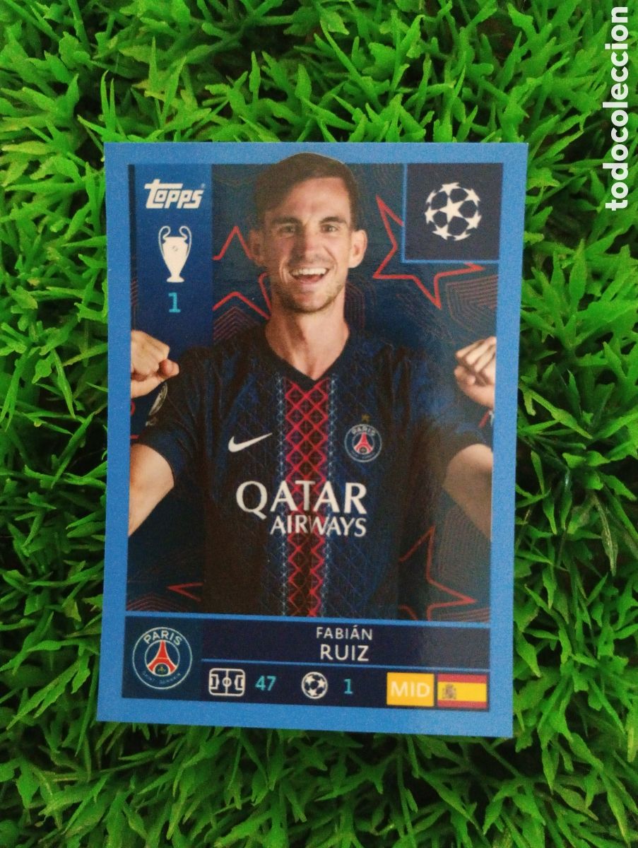 Cromos de F&uacute;tbol: Fabian Ruiz Paris Saint-Germain PARALELA AZUL Champions League 25-26 # 363 NUNCA PEGADO