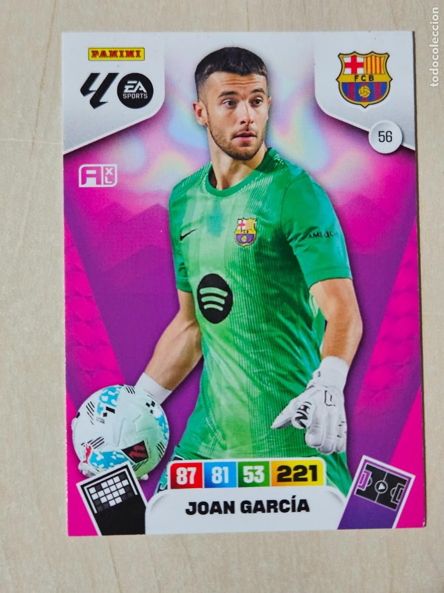 Cromos de F&uacute;tbol: FICHA N&ordm; 56 JOAN GARCIA - ADRENALYN 25 26 - PANINI 2025 - 26 - CROMO - BARCELONA