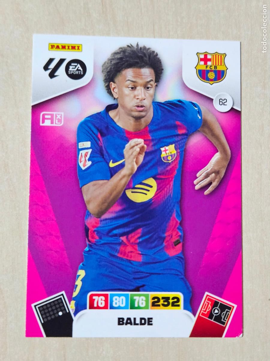 Cromos de F&uacute;tbol: FICHA N&ordm; 62 BALDE - ADRENALYN 25 26 - PANINI 2025 - 26 - CROMO - BARCELONA