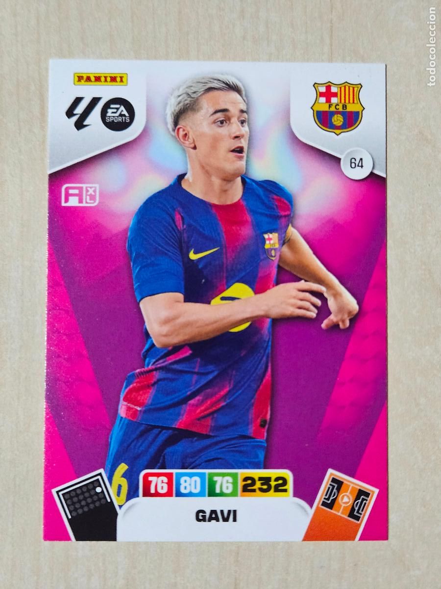 Cromos de F&uacute;tbol: FICHA N&ordm; 64 GAVI - ADRENALYN 25 26 - PANINI 2025 - 26 - CROMO - BARCELONA