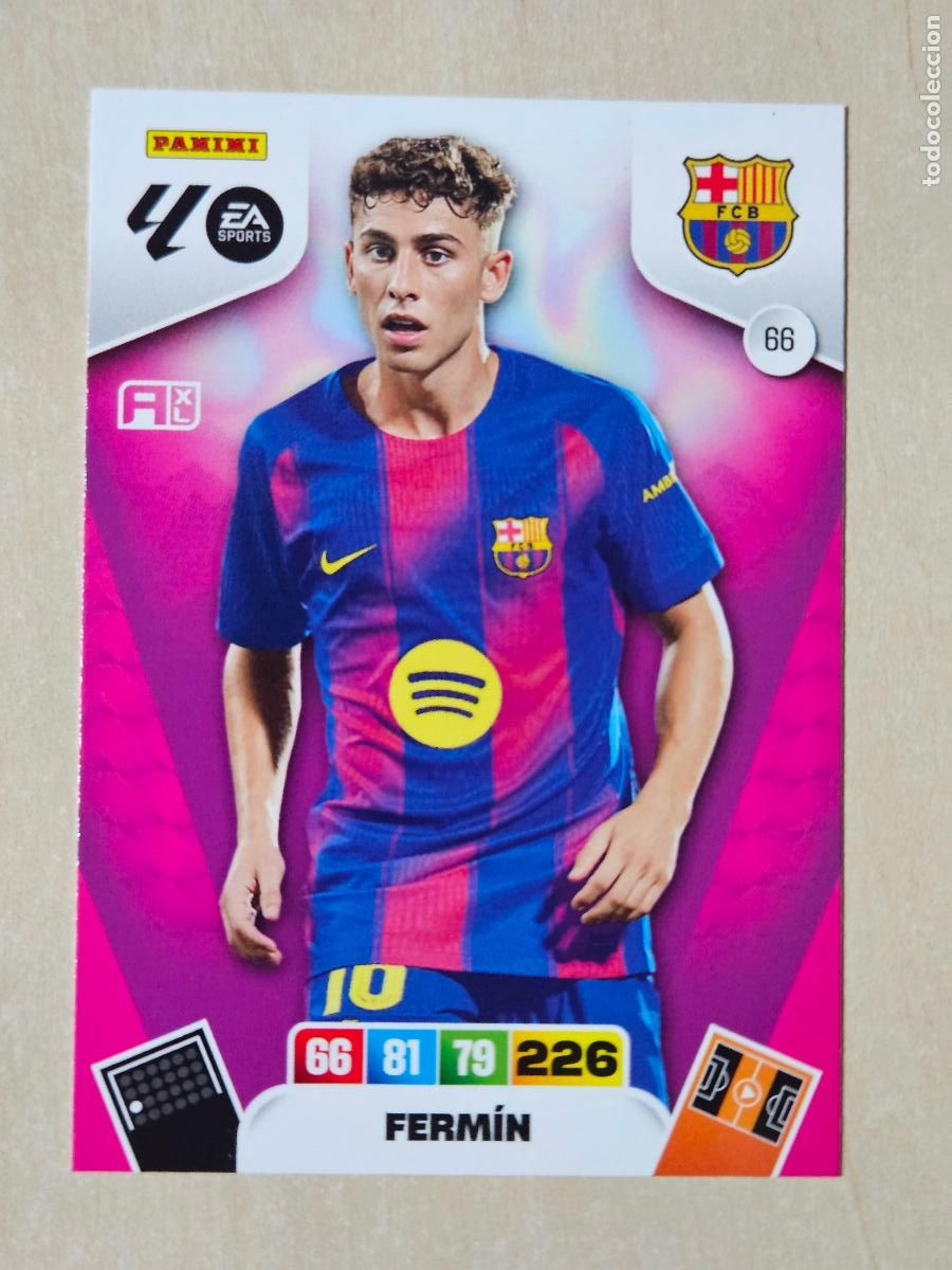 Cromos de F&uacute;tbol: FICHA N&ordm; 66 FERMIN - ADRENALYN 25 26 - PANINI 2025 - 26 - CROMO - BARCELONA