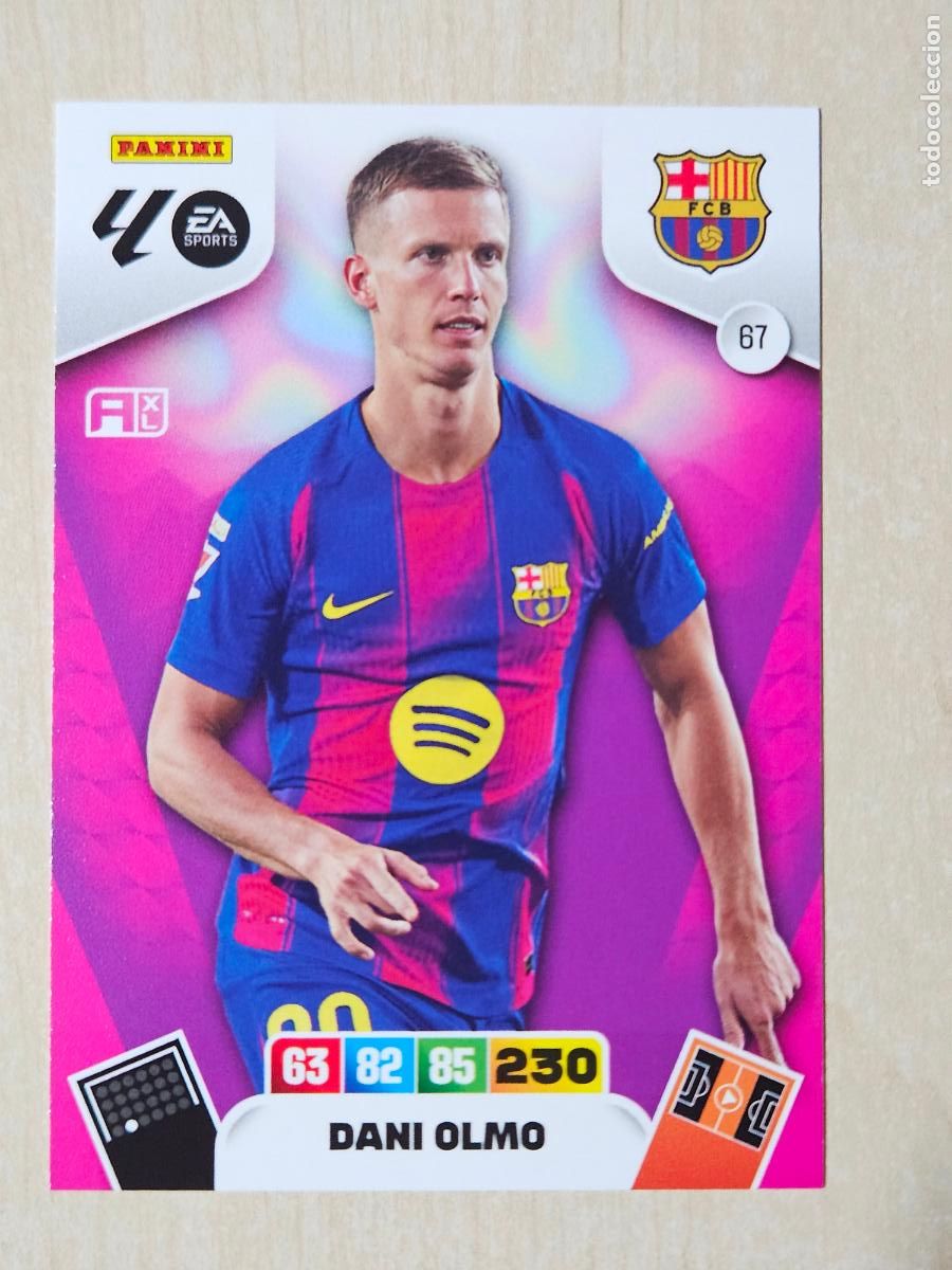 Cromos de F&uacute;tbol: FICHA N&ordm; 67 DANI OLMO - ADRENALYN 25 26 - PANINI 2025 - 26 - CROMO - BARCELONA