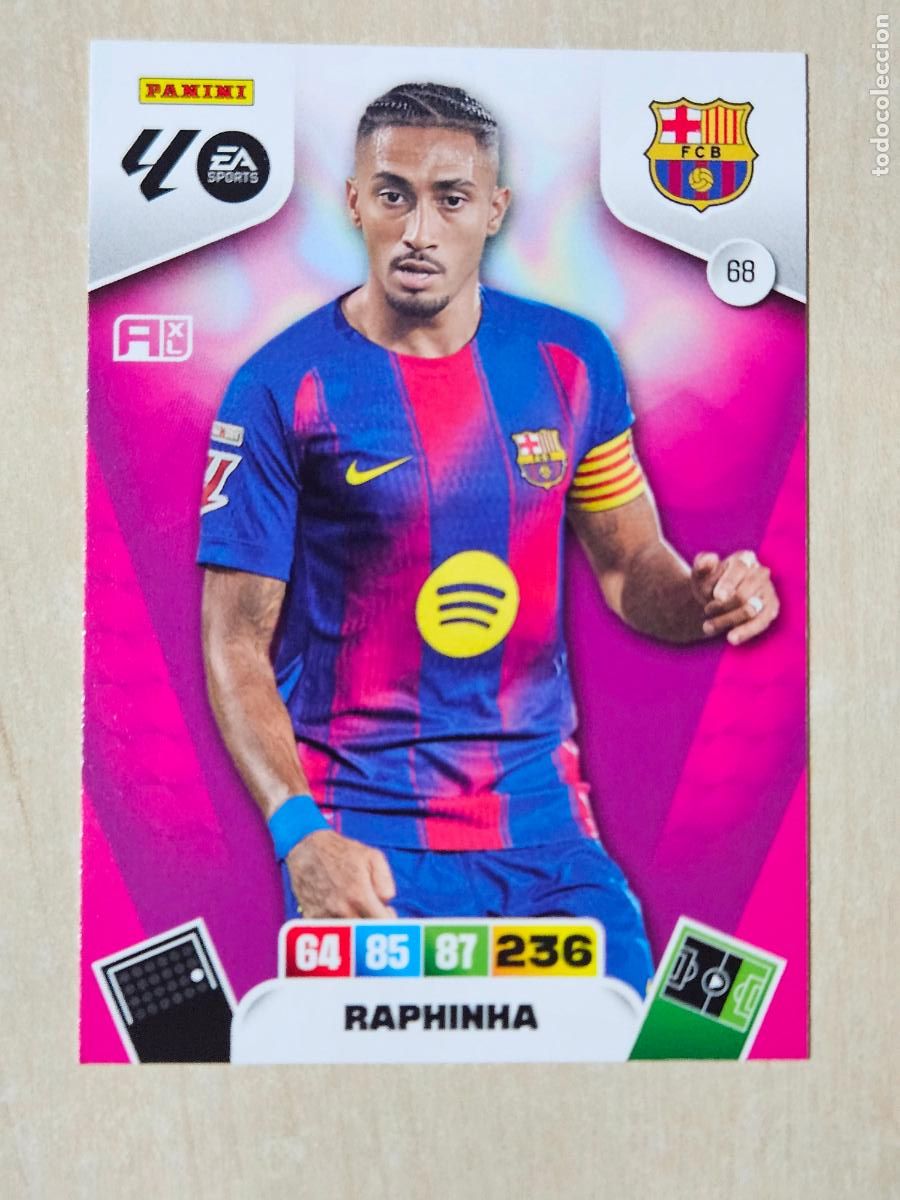 Cromos de F&uacute;tbol: FICHA N&ordm; 68 RAPHINHA - ADRENALYN 25 26 - PANINI 2025 - 26 - CROMO - BARCELONA