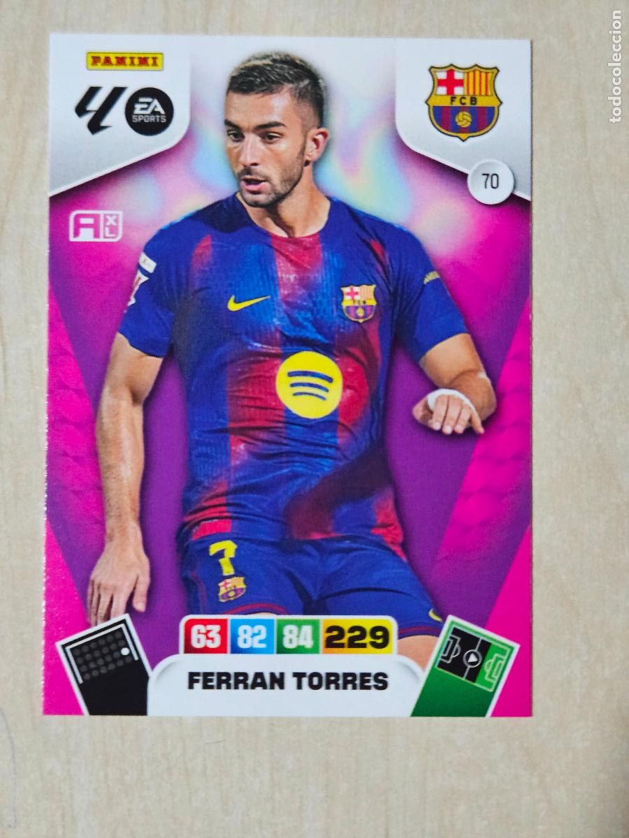 Cromos de F&uacute;tbol: FICHA N&ordm; 70 FERRAN TORRES - ADRENALYN 25 26 - PANINI 2025 - 26 - CROMO - BARCELONA