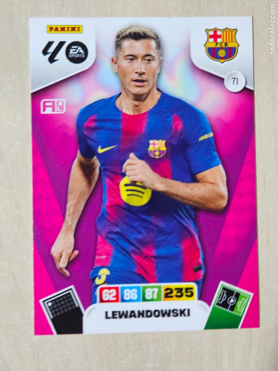 Cromos de F&uacute;tbol: FICHA N&ordm; 71 LEWANDOWSKI - ADRENALYN 25 26 - PANINI 2025 - 26 - CROMO - BARCELONA