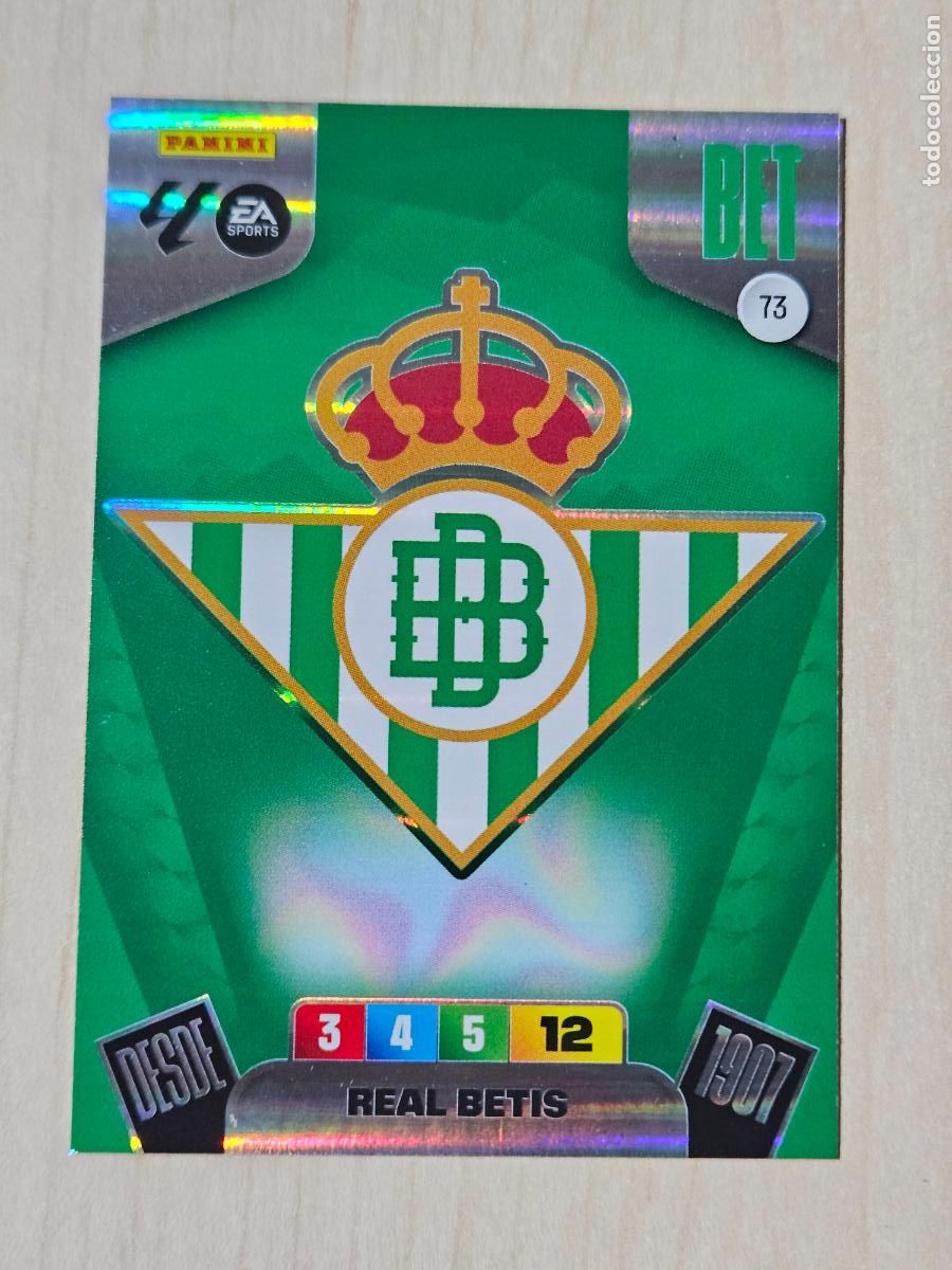 Cromos de F&uacute;tbol: FICHA N&ordm; 73 ESCUDO - ADRENALYN 25 26 - PANINI 2025 - 26 - CROMO - REAL BETIS