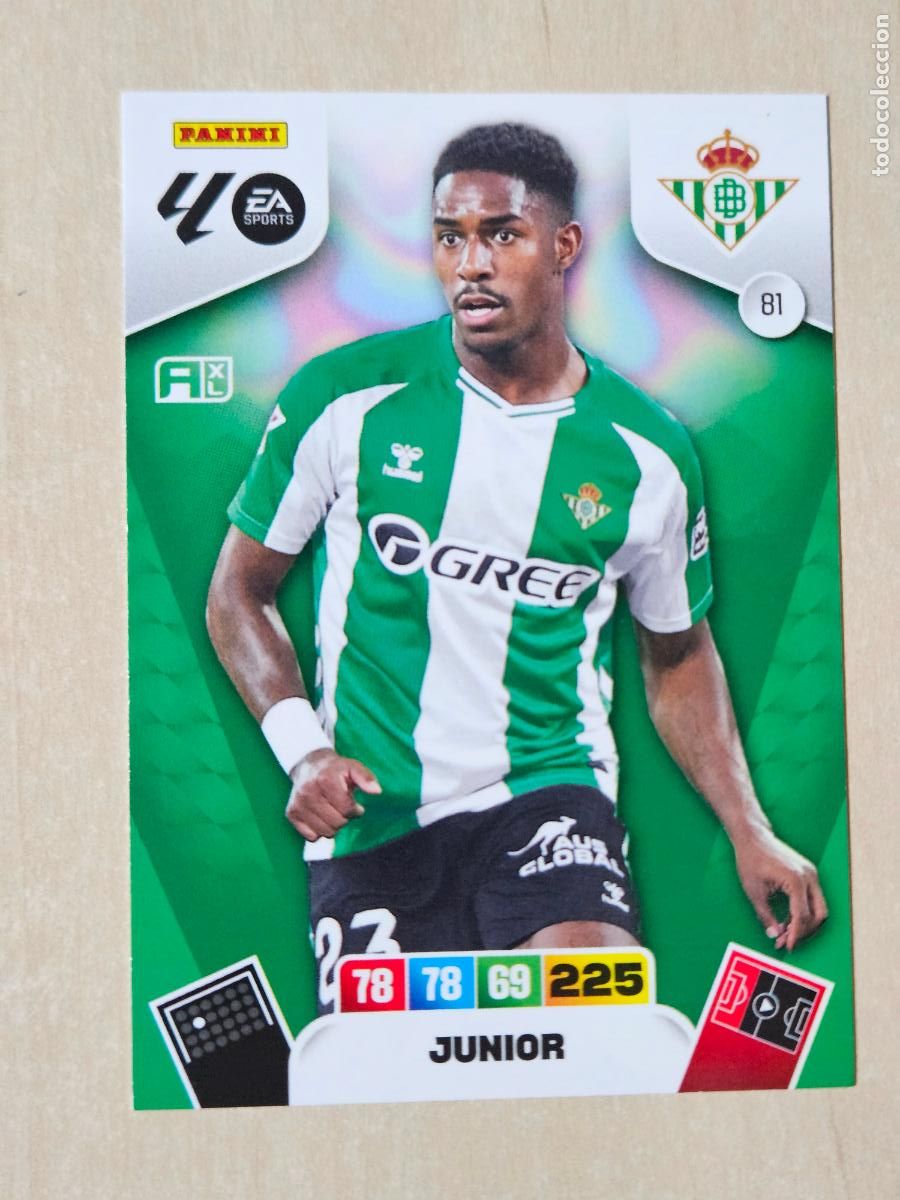 Cromos de F&uacute;tbol: FICHA N&ordm; 81 JUNIOR - ADRENALYN 25 26 - PANINI 2025 - 26 - CROMO - REAL BETIS