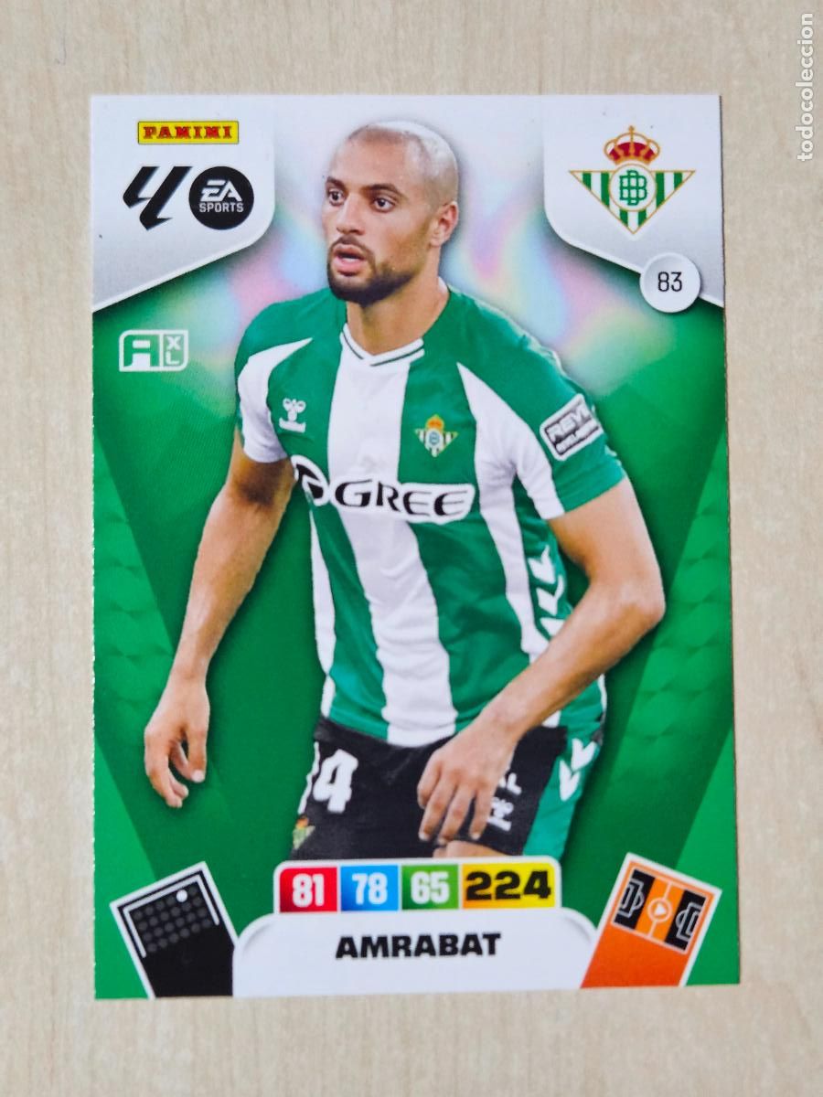 Cromos de F&uacute;tbol: FICHA N&ordm; 83 AMRABAT - ADRENALYN 25 26 - PANINI 2025 - 26 - CROMO - REAL BETIS