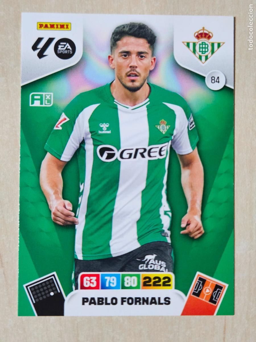 Cromos de F&uacute;tbol: FICHA N&ordm; 84 PABLO FORNALS - ADRENALYN 25 26 - PANINI 2025 - 26 - CROMO - REAL BETIS