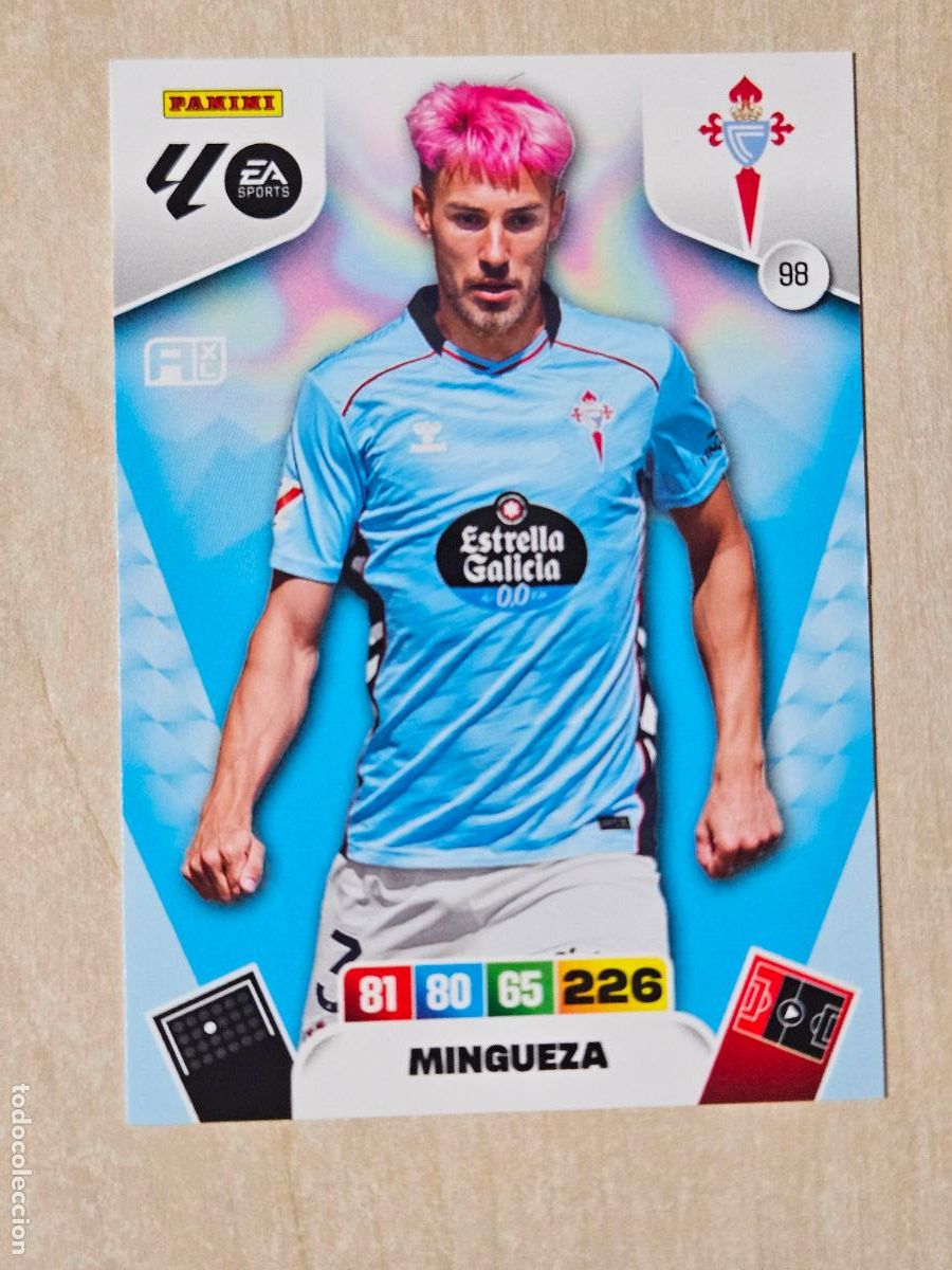 Cromos de F&uacute;tbol: FICHA N&ordm; 98 MINGUEZA - ADRENALYN 25 26 - PANINI 2025 - 26 - CROMO - REAL CELTA