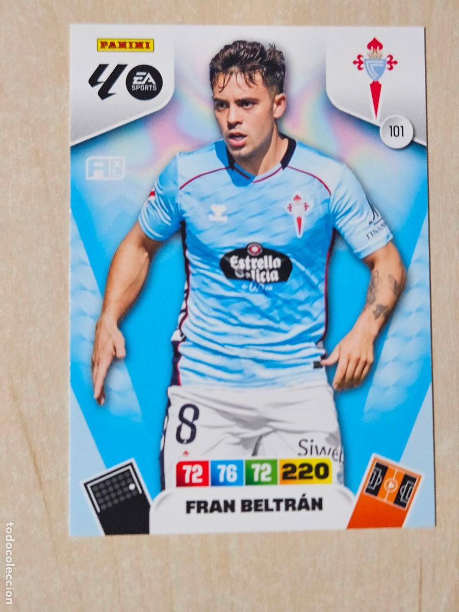 Cromos de F&uacute;tbol: FICHA N&ordm; 101 FRAN BELTRAN - ADRENALYN 25 26 - PANINI 2025 - 26 - CROMO - REAL CELTA
