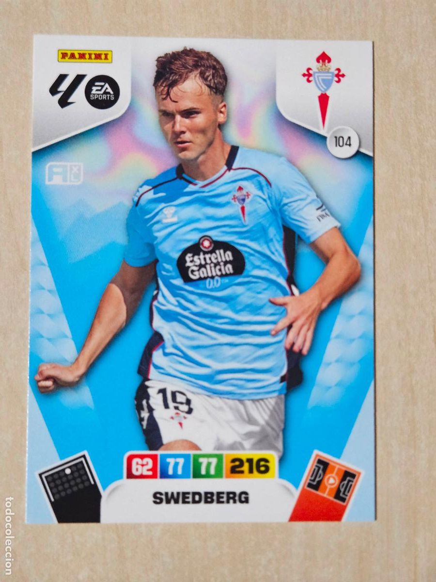 Cromos de F&uacute;tbol: FICHA N&ordm; 104 SWEDBERG - ADRENALYN 25 26 - PANINI 2025 - 26 - CROMO - REAL CELTA