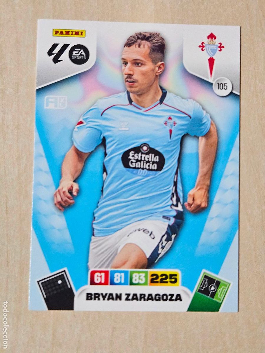 Cromos de F&uacute;tbol: FICHA N&ordm; 105 BRYAN ZARAGOZA - ADRENALYN 25 26 - PANINI 2025 - 26 - CROMO - REAL CELTA