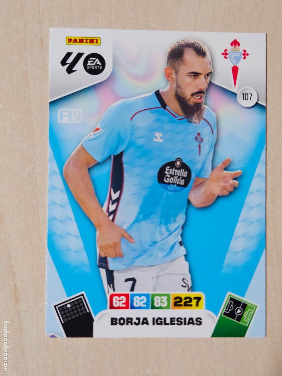 Cromos de F&uacute;tbol: FICHA N&ordm; 107 BORJA IGLESIAS - ADRENALYN 25 26 - PANINI 2025 - 26 - CROMO - REAL CELTA