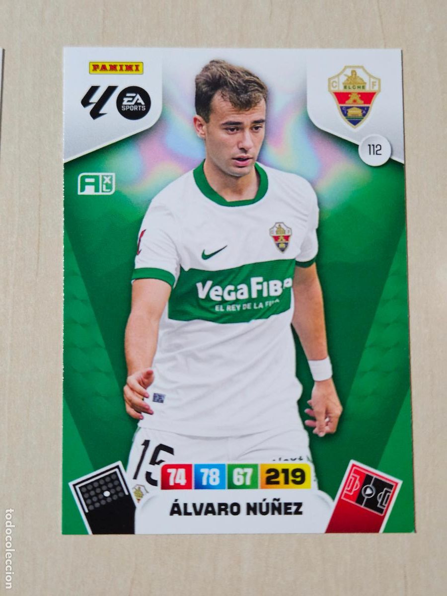 Cromos de F&uacute;tbol: FICHA N&ordm; 112 ALVARO NU&Ntilde;EZ - ADRENALYN 25 26 - PANINI 2025 - 26 - CROMO - ELCHE