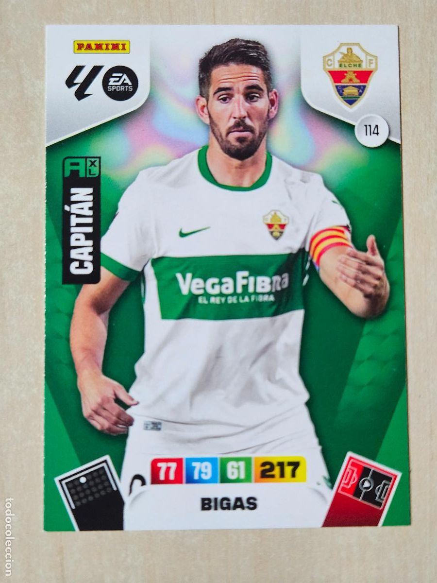 Cromos de F&uacute;tbol: FICHA N&ordm; 114 BIGAS - ADRENALYN 25 26 - PANINI 2025 - 26 - CROMO - ELCHE