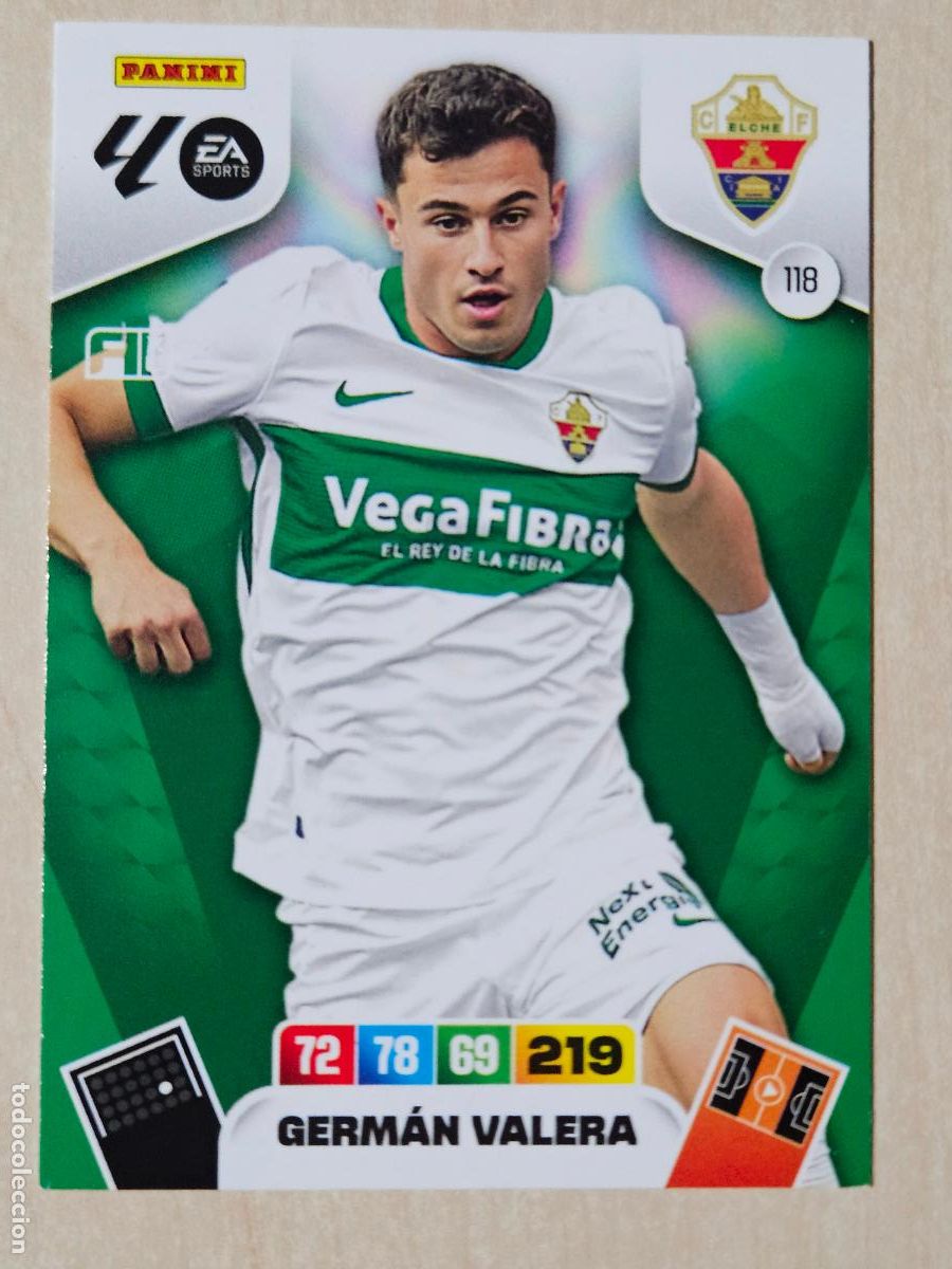 Cromos de Futebol: FICHA N&ordm; 118 GERMAN VALERA - ADRENALYN 25 26 - PANINI 2025 - 26 - CROMO - ELCHE