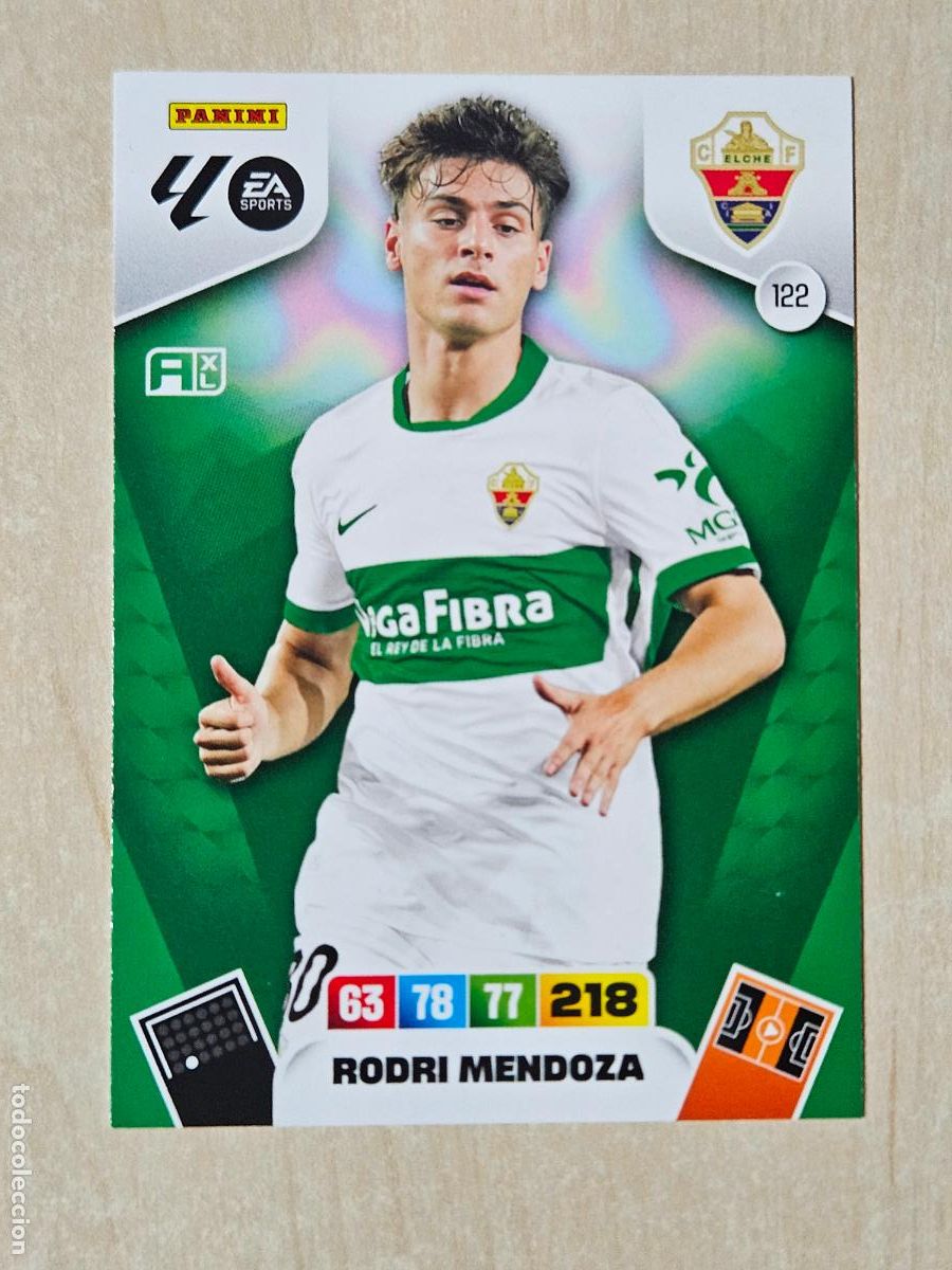 Cromos de Futebol: FICHA N&ordm; 122 RODRI MENDOZA - ADRENALYN 25 26 - PANINI 2025 - 26 - CROMO - ELCHE