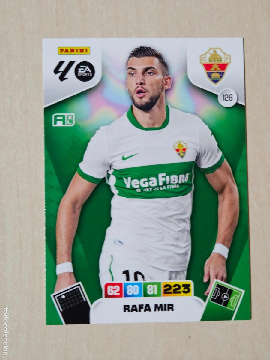 Cromos de F&uacute;tbol: FICHA N&ordm; 126 RAFA MIR - ADRENALYN 25 26 - PANINI 2025 - 26 - CROMO - ELCHE