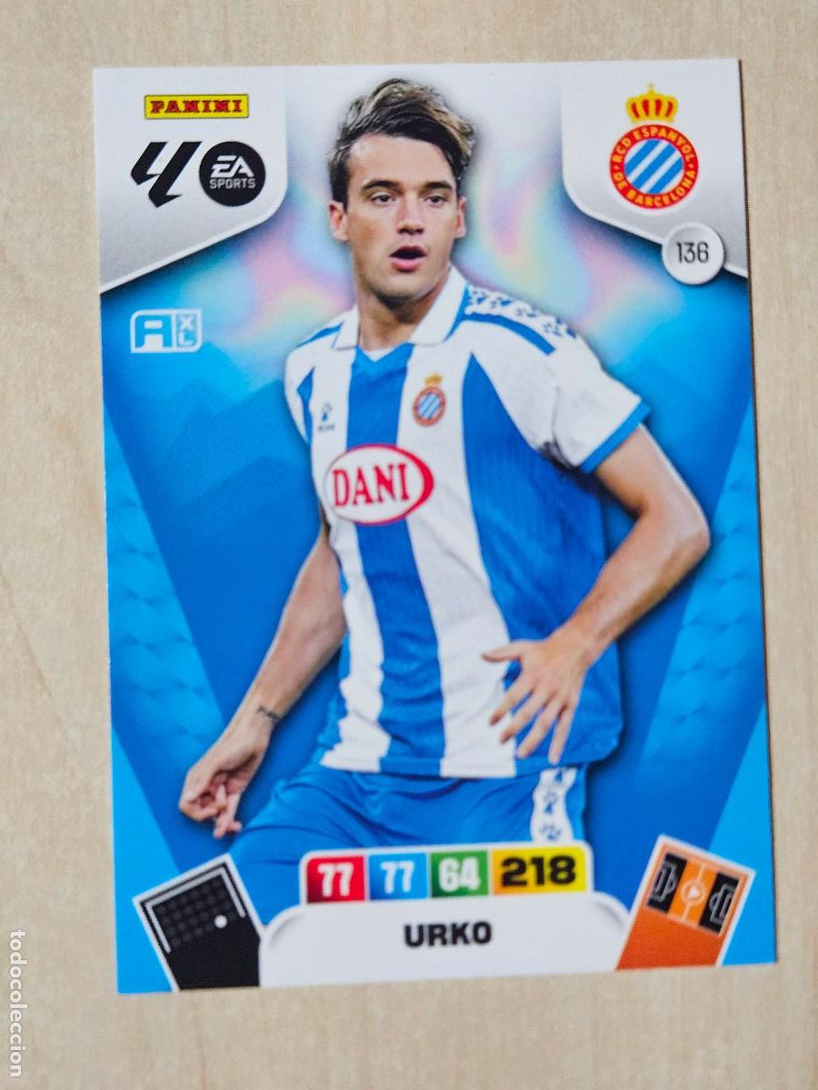 Cromos de F&uacute;tbol: FICHA N&ordm; 136 URKO - ADRENALYN 25 26 - PANINI 2025 - 26 - CROMO - ESPANYOL