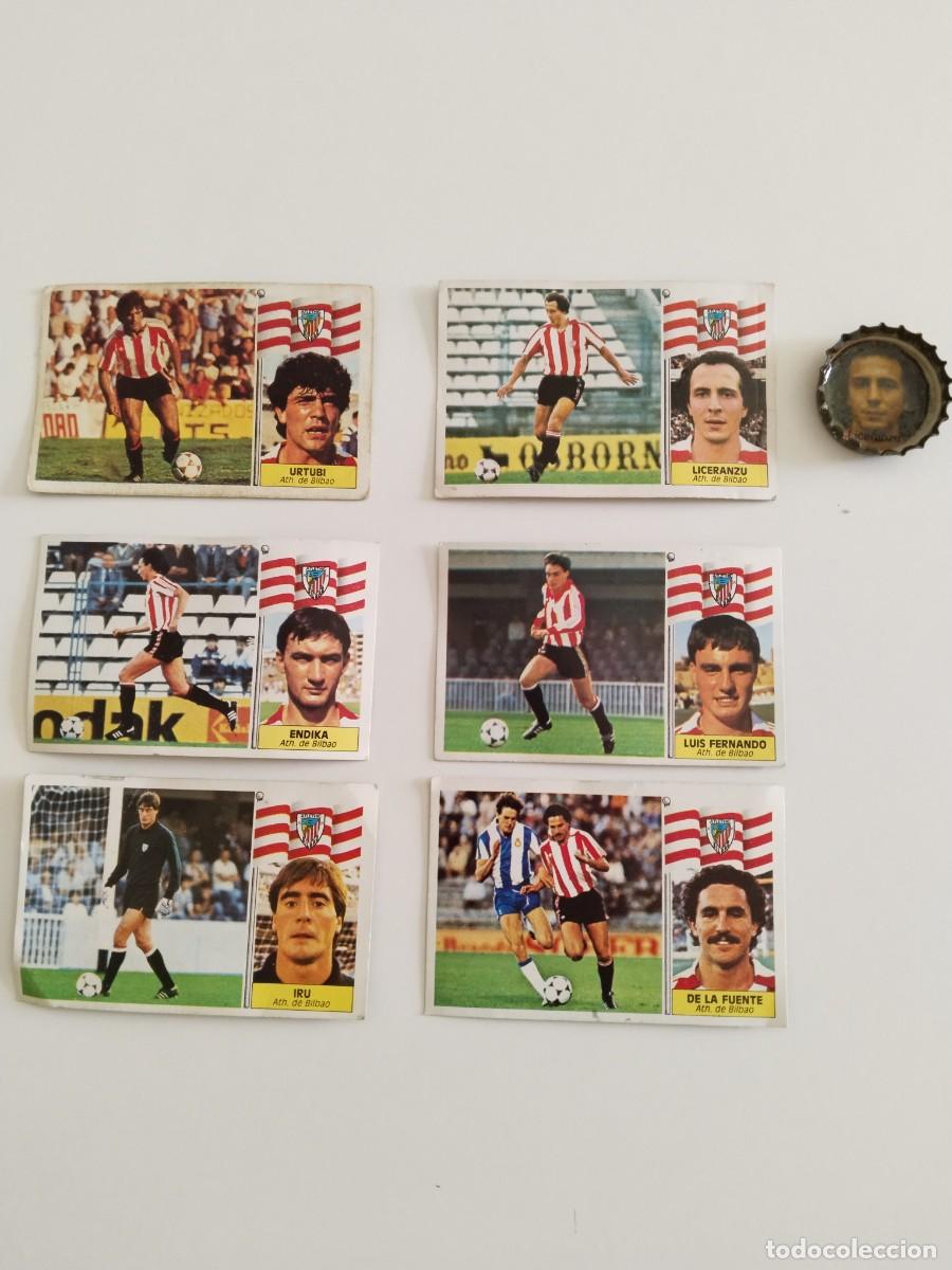 Cromos de F&uacute;tbol: Lote cromos + chapa Athletic Club Bilbao