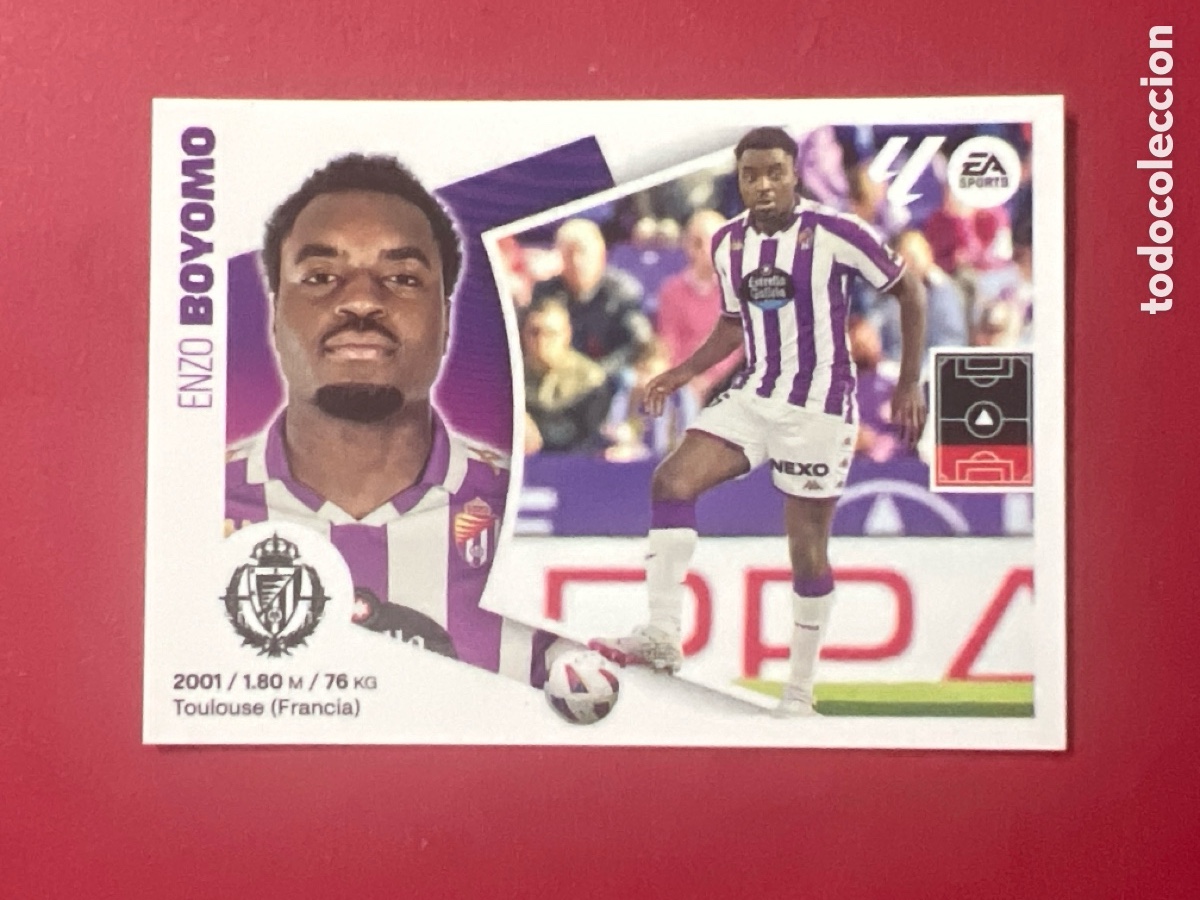 Cromos de F&uacute;tbol: C7185. N&ordm; 8 BOYOMO VALLADOLID LIGA ESTE 24 25 2024 2025 SIN PEGAR NUNCA PEGADO