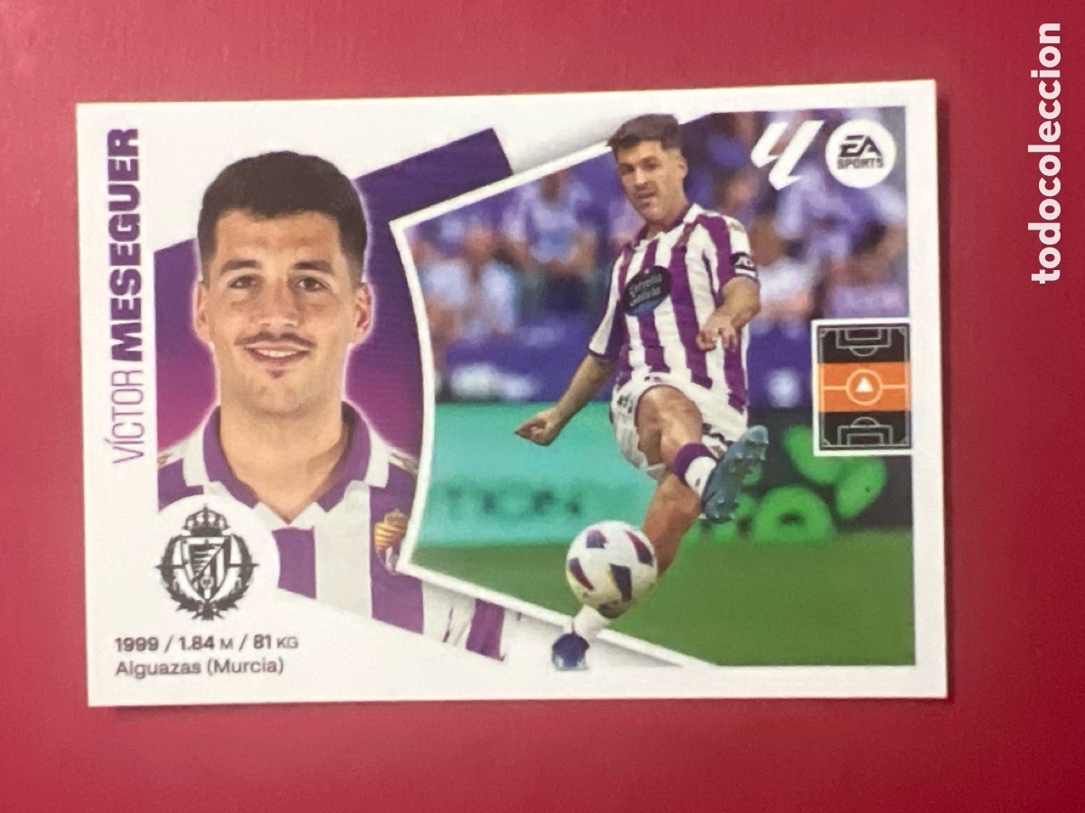 Cromos de F&uacute;tbol: C7189. 12A V&iacute;ctor Meseguer, Real Valladolid, Panini Ediciones Liga Este 2024 2025 24 25, 12 A